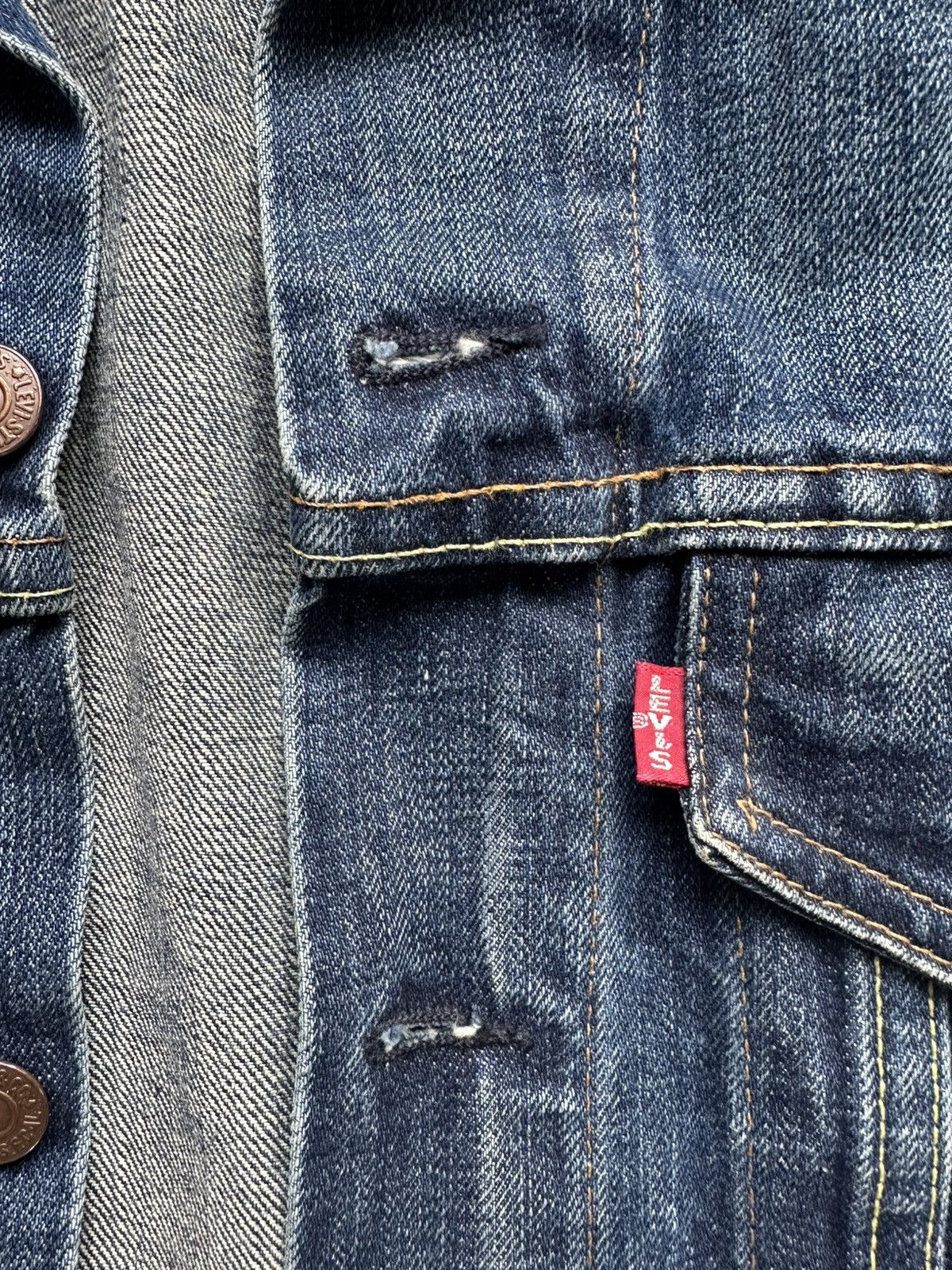 Levi's LEVIS Big E 67s Made in USA Denim Jacket Men Size 40 Size US XXS / EU 40 - 5 Thumbnail