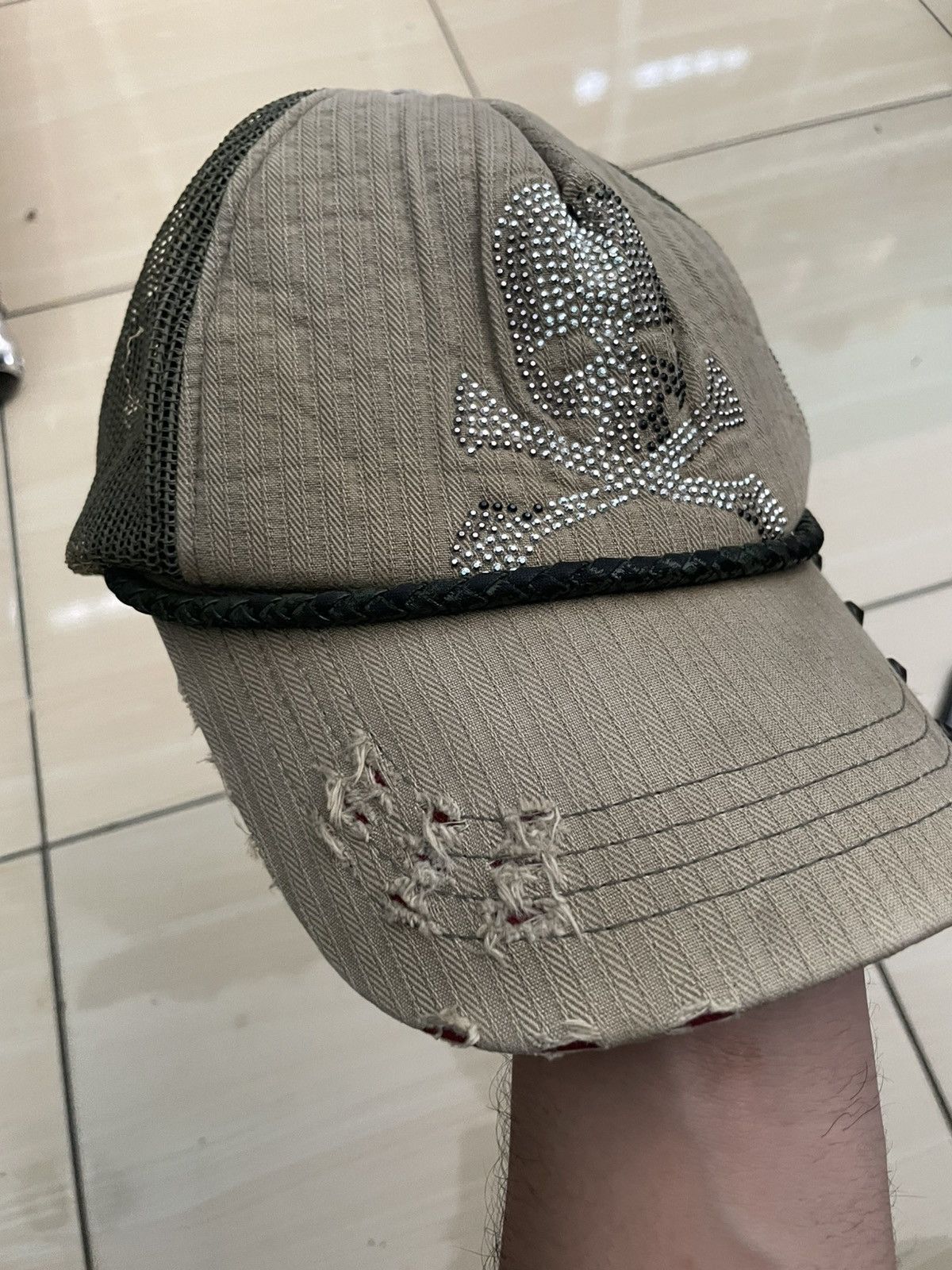 Hysteric Glamour Y2k Distressed hat skull punk style Size ONE SIZE - 6 Thumbnail