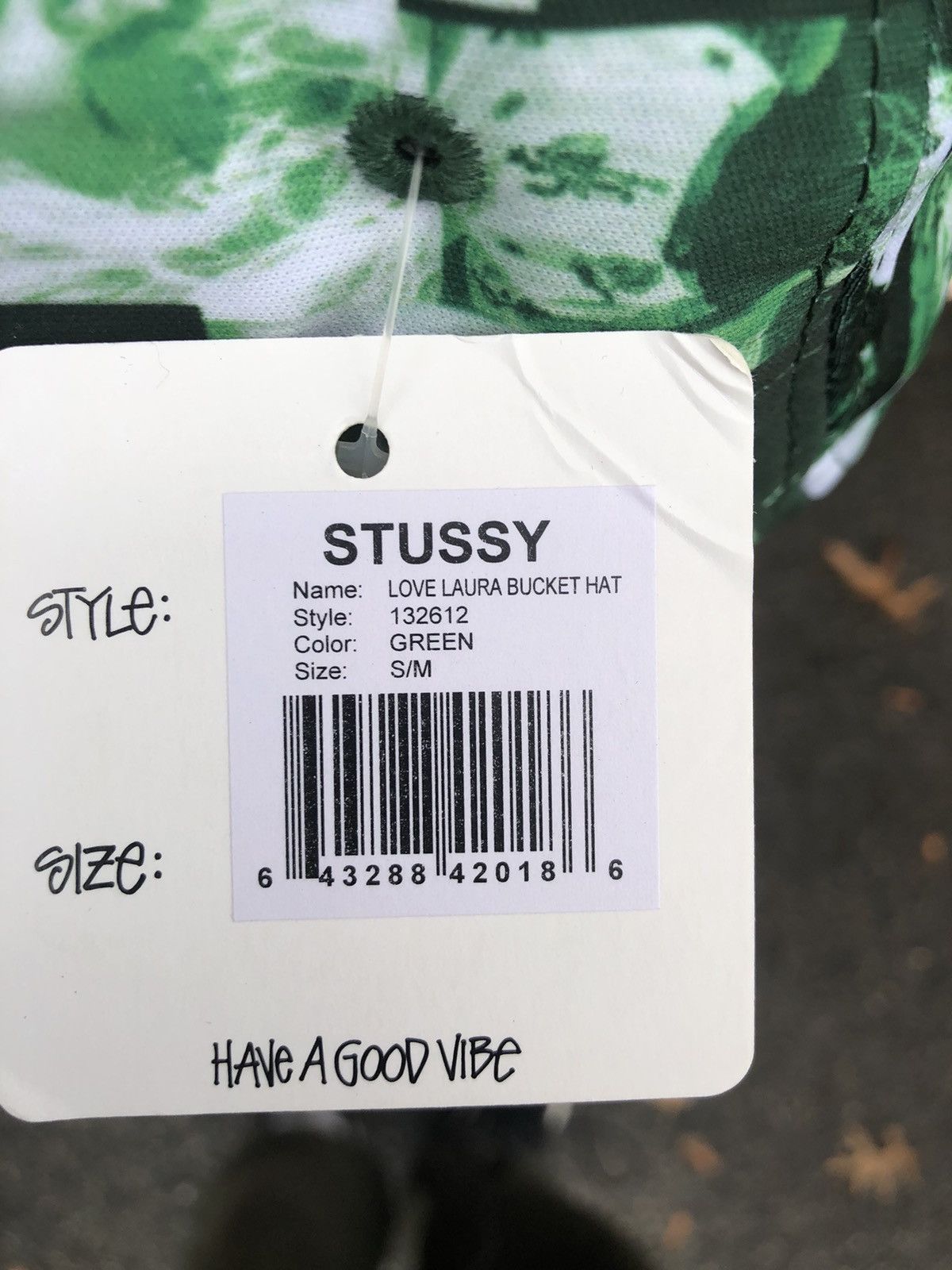 Stussy Stussy Picto Graphic Bucket Hat OS Green White Size ONE SIZE - 3 Thumbnail