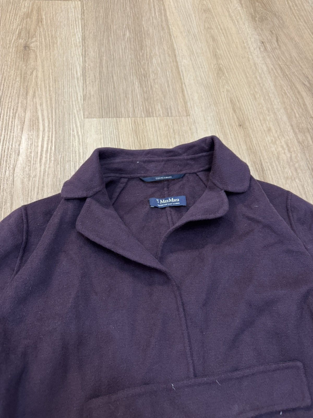 Max Mara S' Max Mara Wrap Polly Coat Wool Cucito A Mano Purple Belt S Size S / US 4 / IT 40 - 6 Thumbnail