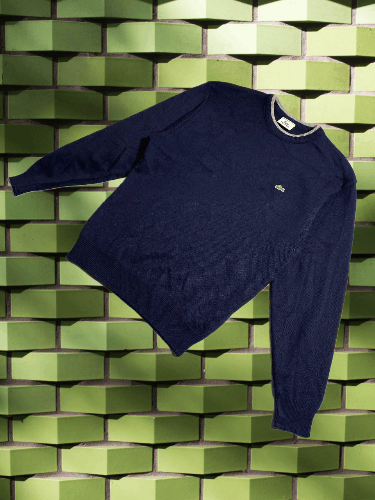 Vintage Lacoste Textured Wool Knitwear Sweater