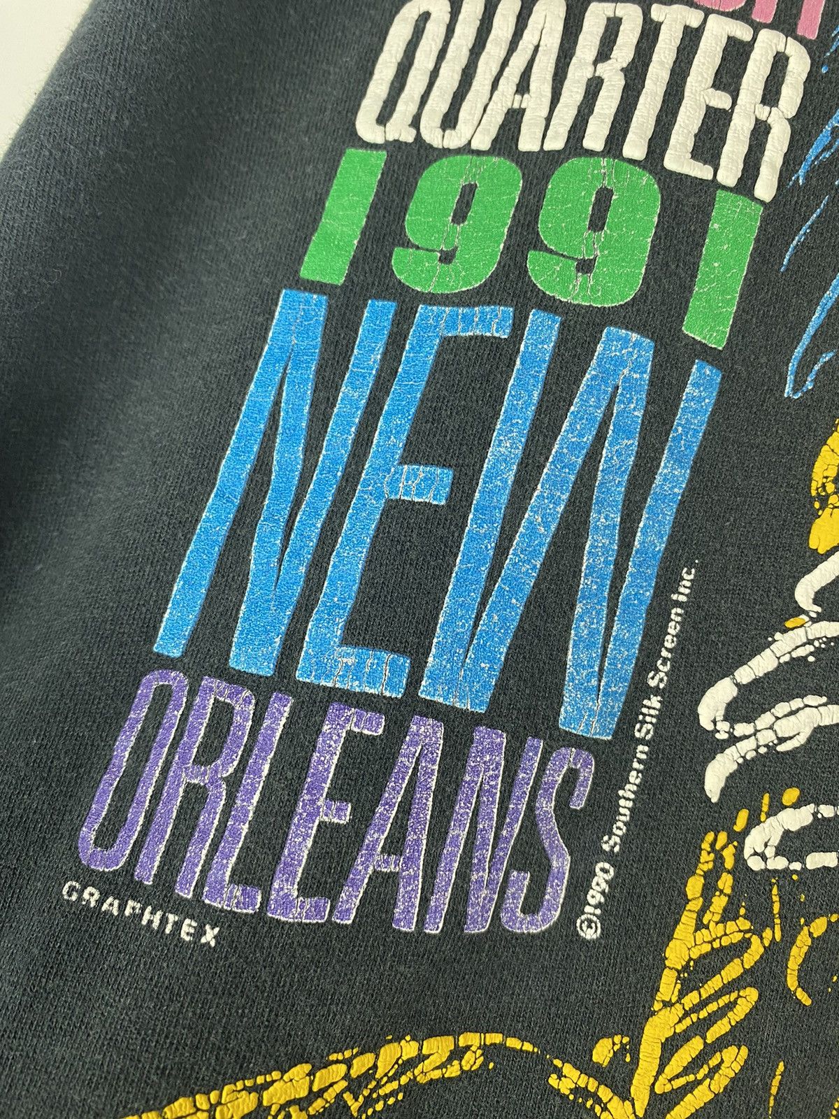 Vintage Vintage 90s French Quarter New Orleans T-shirt Size US XXL / EU 58 / 5 - 3 Thumbnail