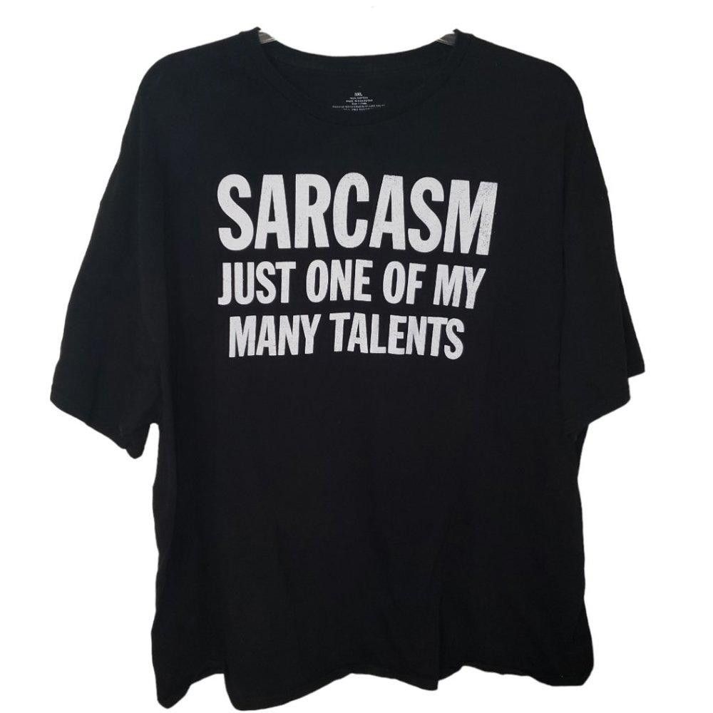 Designer CT218 Mens Black T-shirt "Sarcasm Just One.... 3XL Size US XXL / EU 58 / 5 - 1 Thumbnail