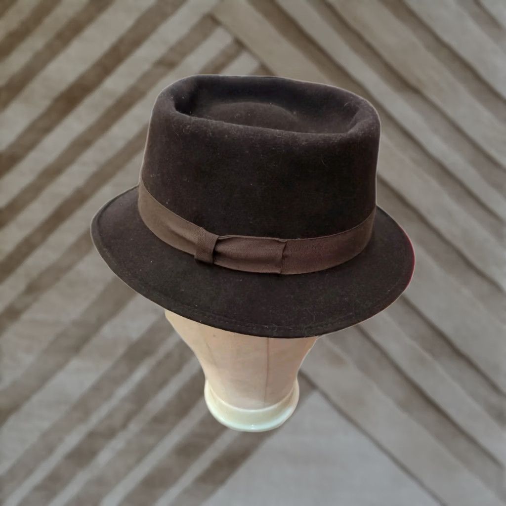 Vintage Bollman Fedora Hat Brown Wool Fur Deluxe Double X Sz 7 1/4 Mens Product Title Size ONE SIZE - 1 Thumbnail