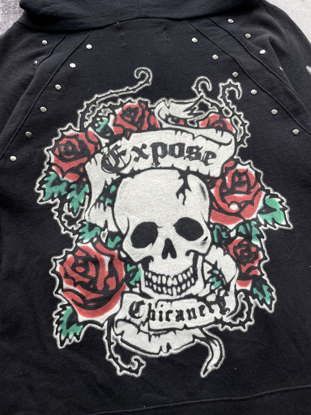 Dig Deep Y2K Dig Deep Punk Studed Skulls Hoodie Size US M / EU 48-50 / 2 - 5 Thumbnail