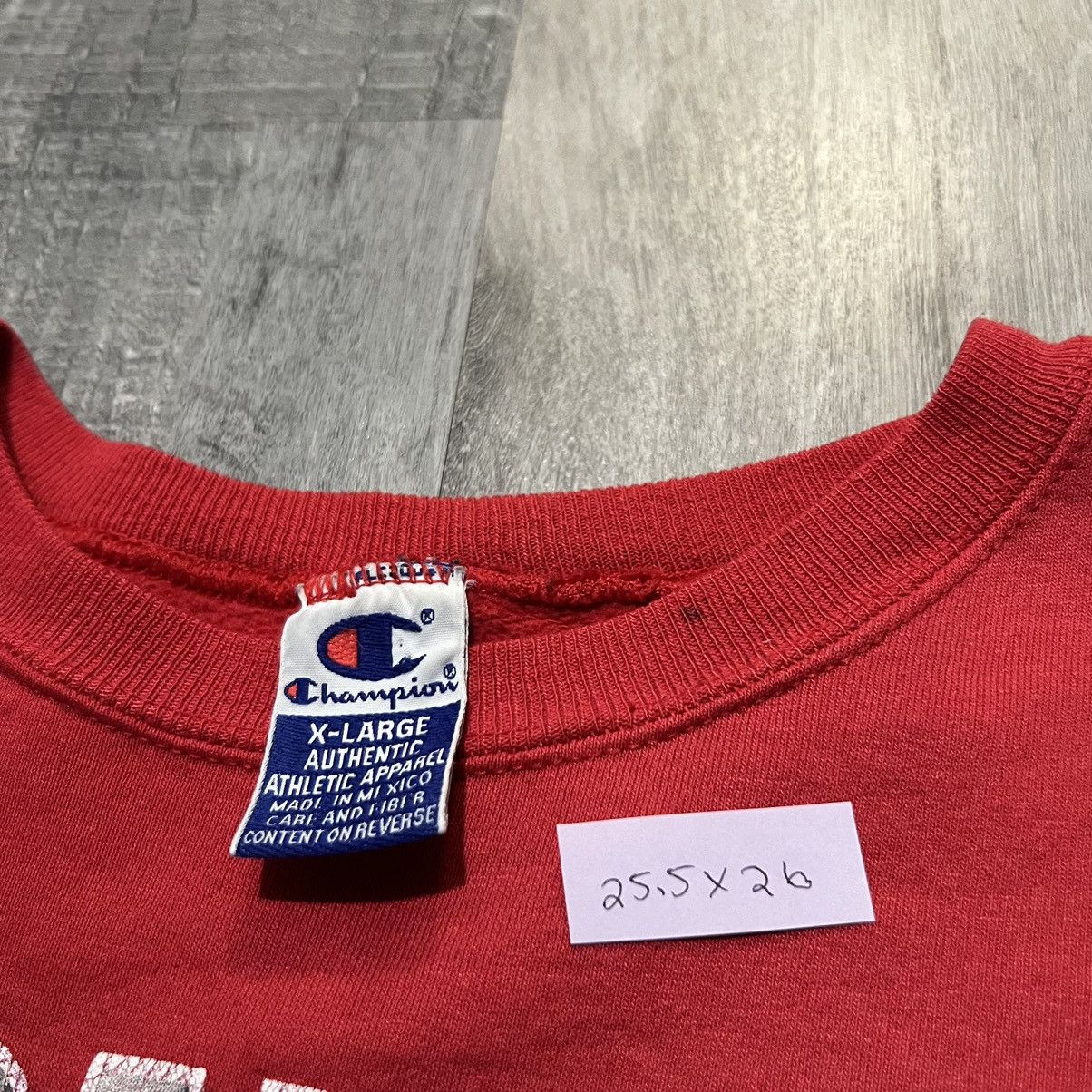 Champion × Vintage VTG Champion Tampa Bay Buccanees Red NFL Football Sweatshirt Size US XL / EU 56 / 4 - 4 Thumbnail