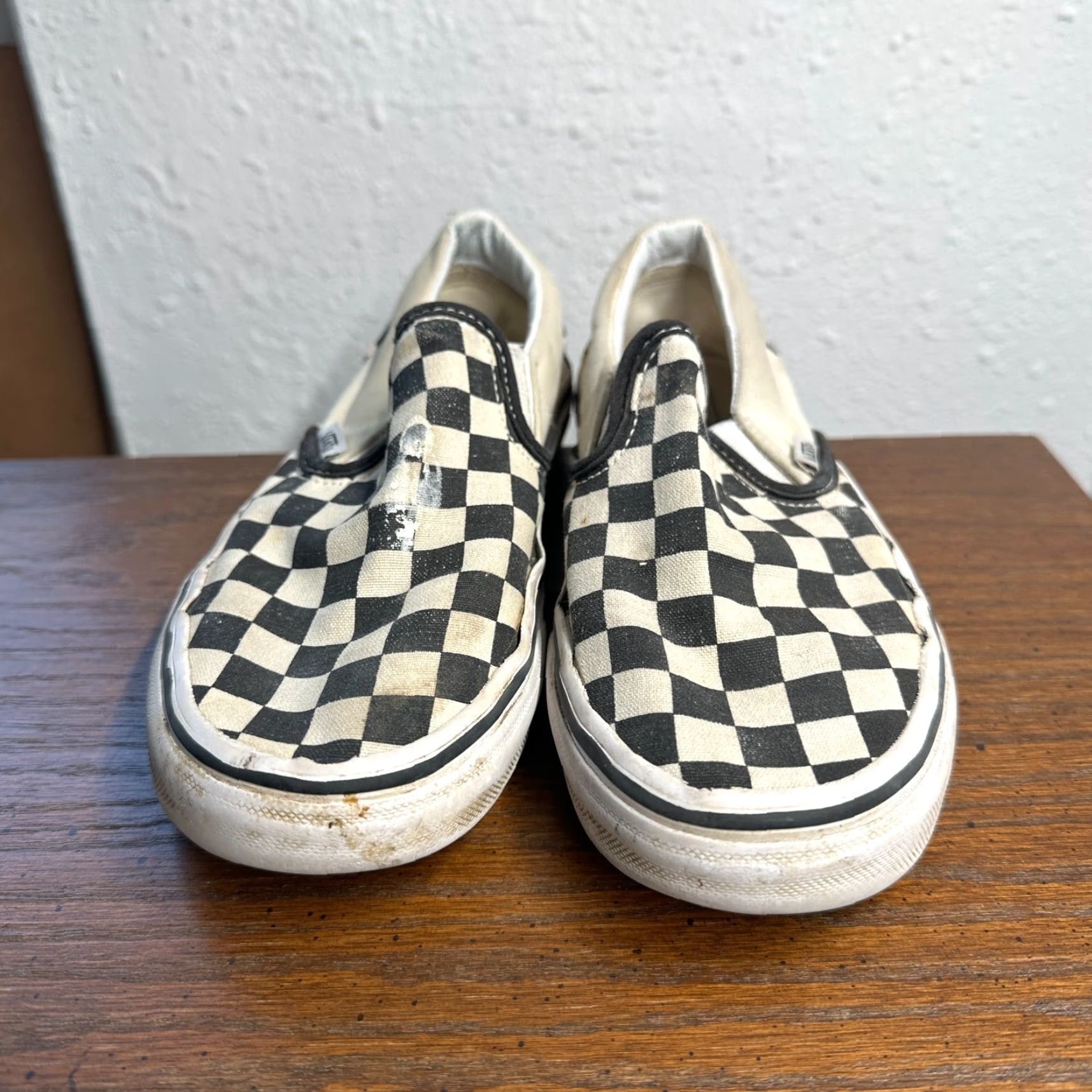 Vans VANS Shoes Womens 5.5 Black White Checker Low Top Lace Up Sneakers Ladies Size XS / US 0-2 / IT 36-38 - 2 Thumbnail