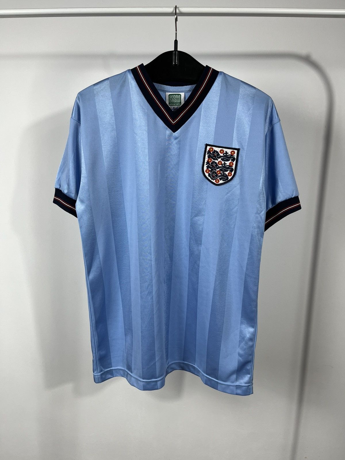Other Score Draw England Retro Light Blue Football Shirt Size S Size US S / EU 44-46 / 1 - 1 Thumbnail
