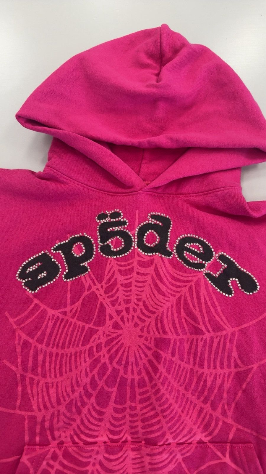 Sp5der Pink and black Sp5der rhinestone hoodie Size US L / EU 52-54 / 3 - 2 Thumbnail