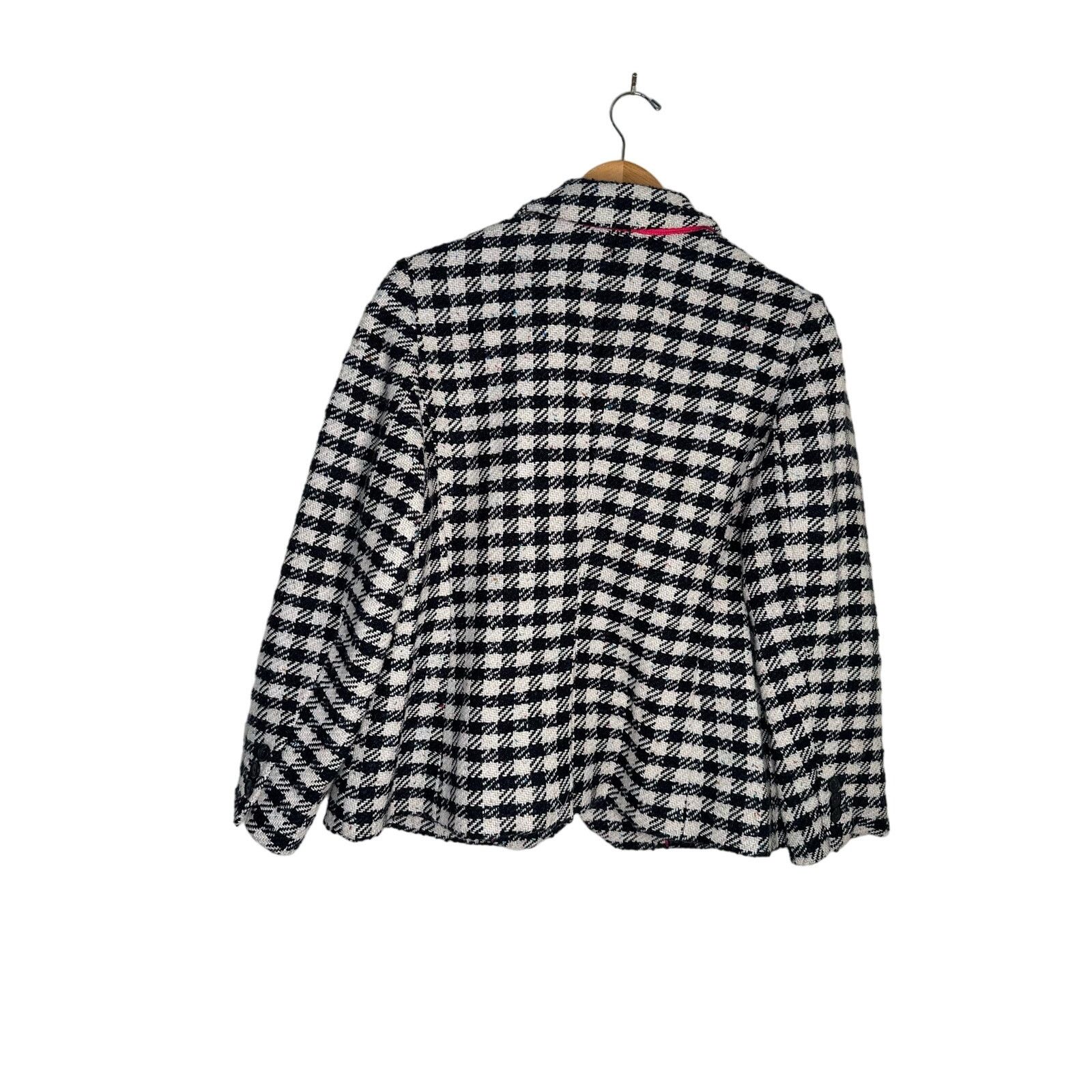 Robert Talbott Plus Petite NWT 14WP Confetti Navy White Checkered Blazer Size XL / US 12-14 / IT 48-50 - 12 Thumbnail