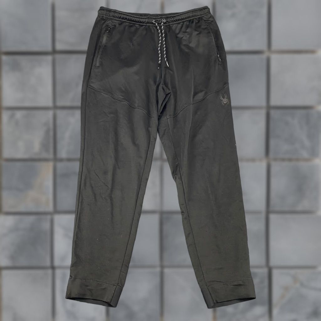 Spyder Spyder Active Pants Mens M Black Jogger Zip Pocket Athletic ProW-B Regular Waist Drawstring Size US 31 - 1 Thumbnail