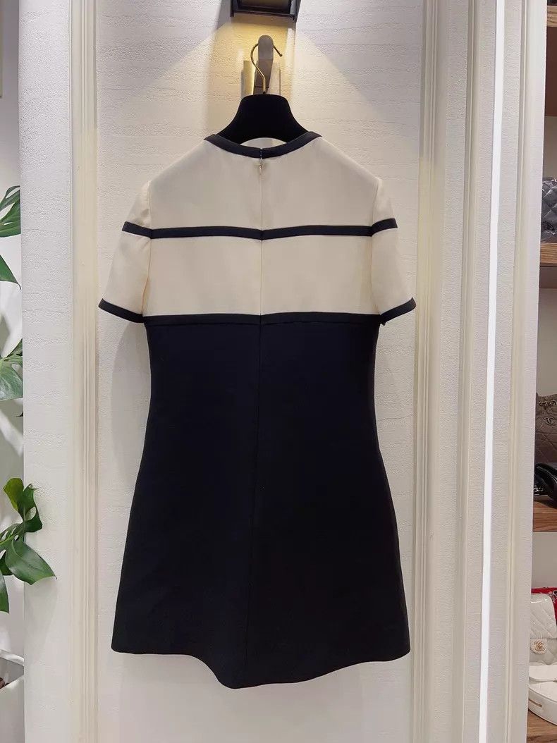 Valentino Valentino Black and white color-blocked bow dress Size S / US 4 / IT 40 - 2 Thumbnail