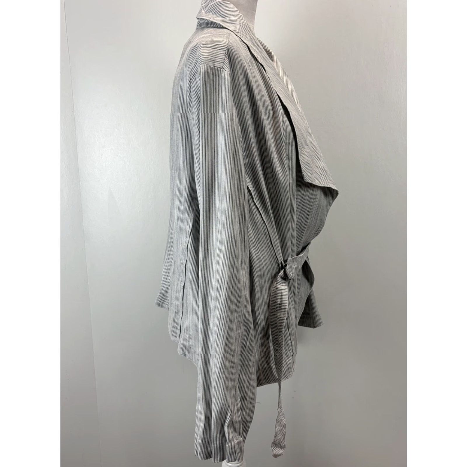 Vintage Lane Bryant Waterfall Jacket 22 Plus Striped Stretch Women’s Size 3XL / US 20-22 - 5 Thumbnail