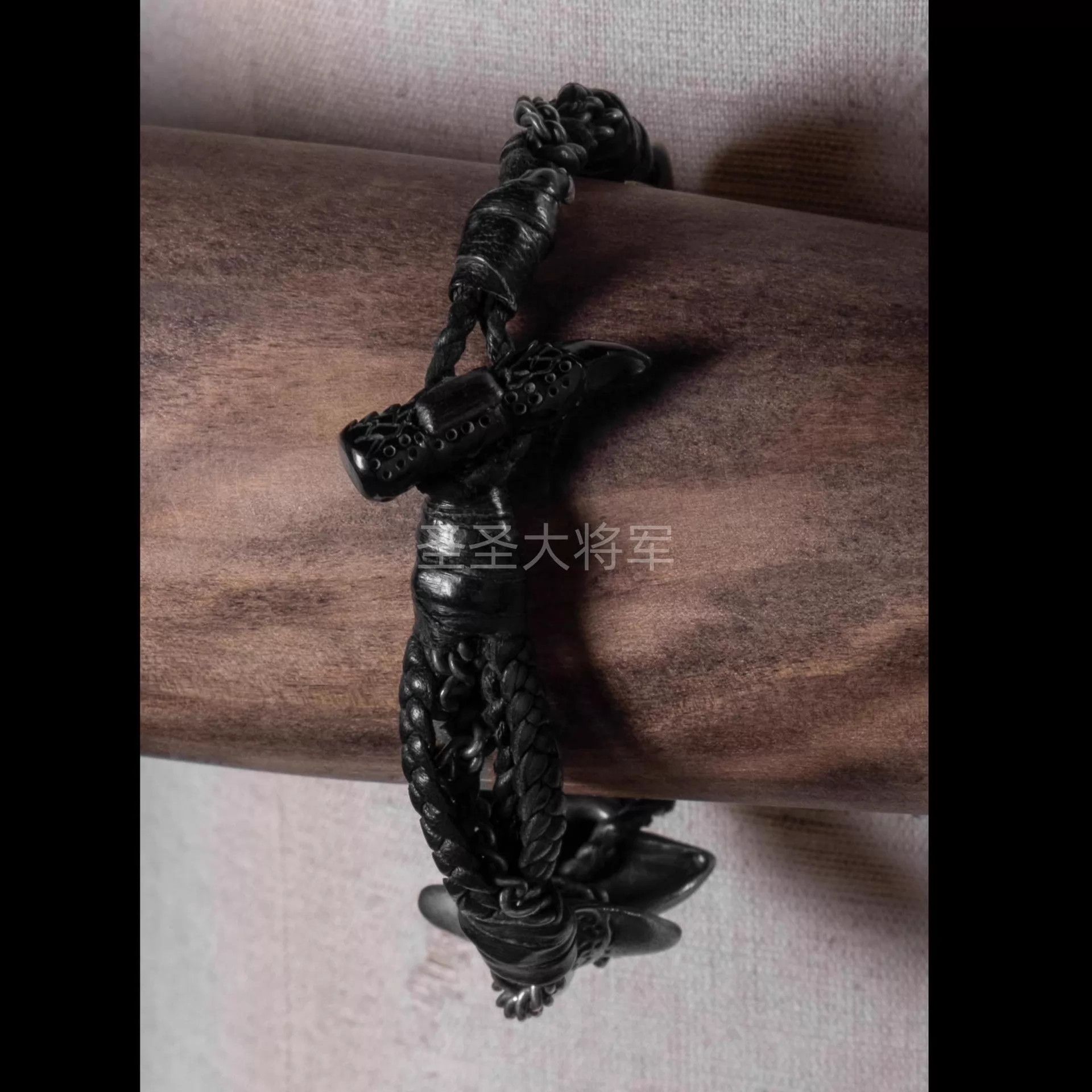 KD2024 KD2024 Dark Gothic Dragon Claw Leather Chain Bracelet 21cm Size ONE SIZE - 2 Thumbnail