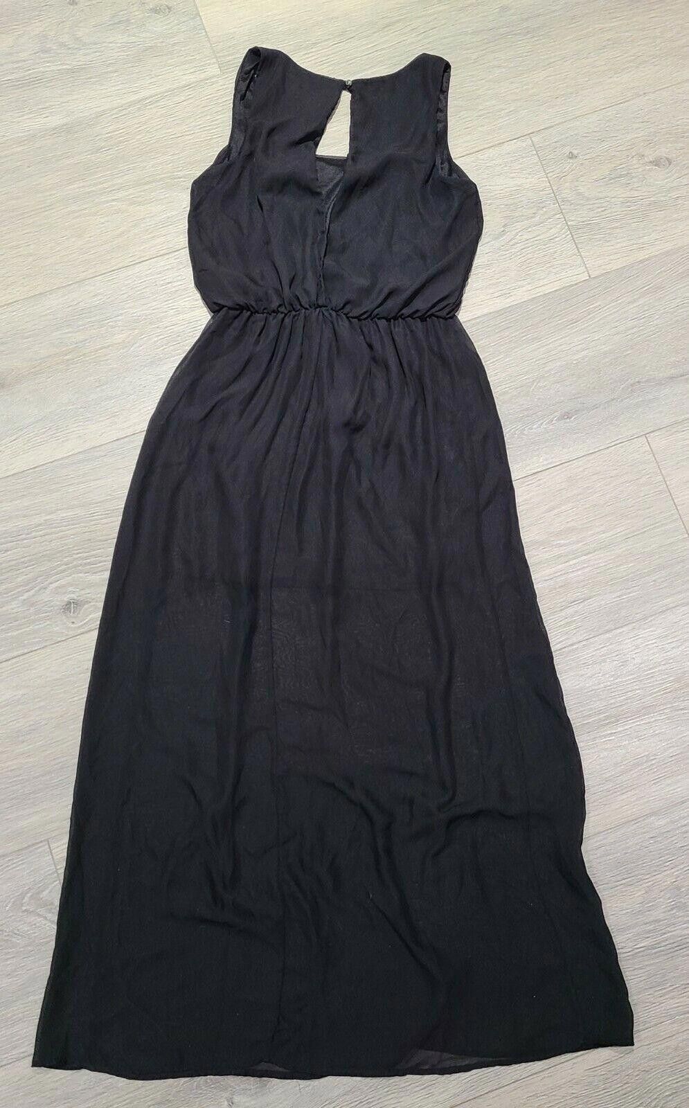 Designer Malloy Dress Medium Black Sheer Maxi Small Short slip Size S / US 4 / IT 40 - 2 Thumbnail