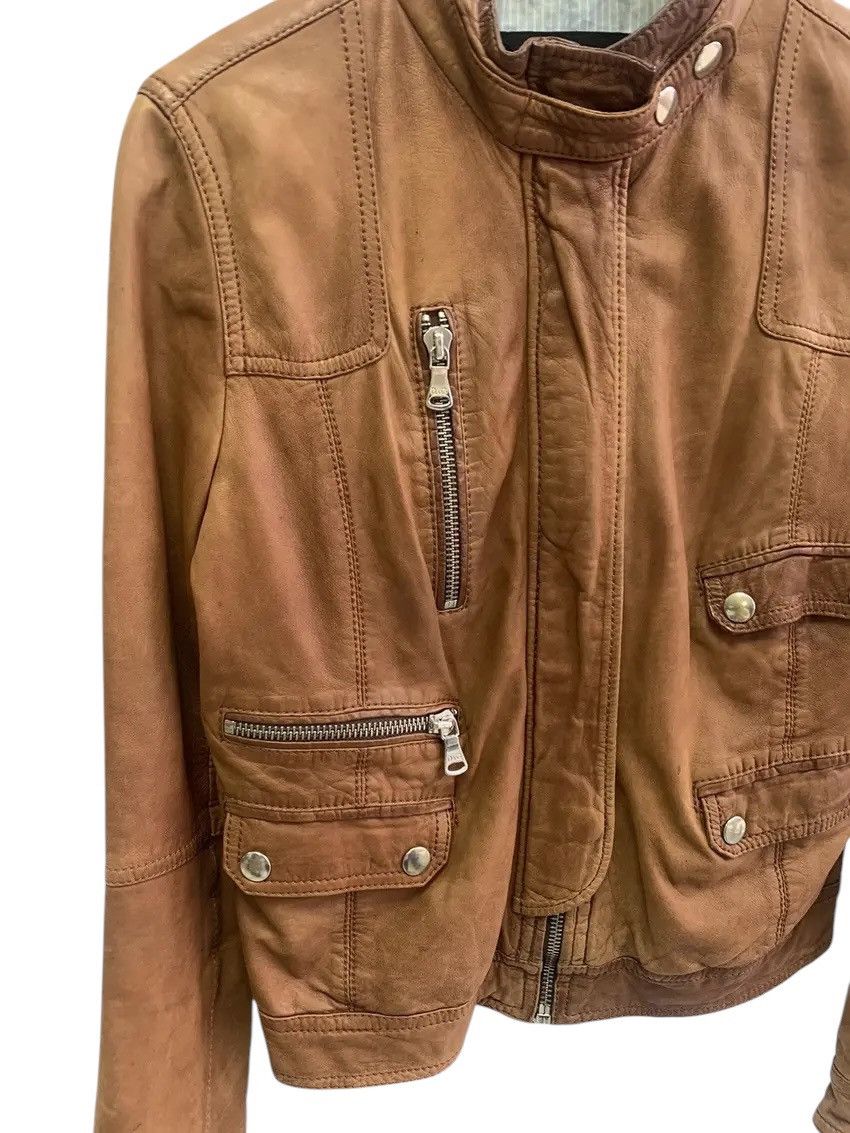 Dolce & Gabbana × Vintage Vintage Dolce&Gabbana Woman Brown Leather Jacket Size M / US 6-8 / IT 42-44 - 3 Thumbnail