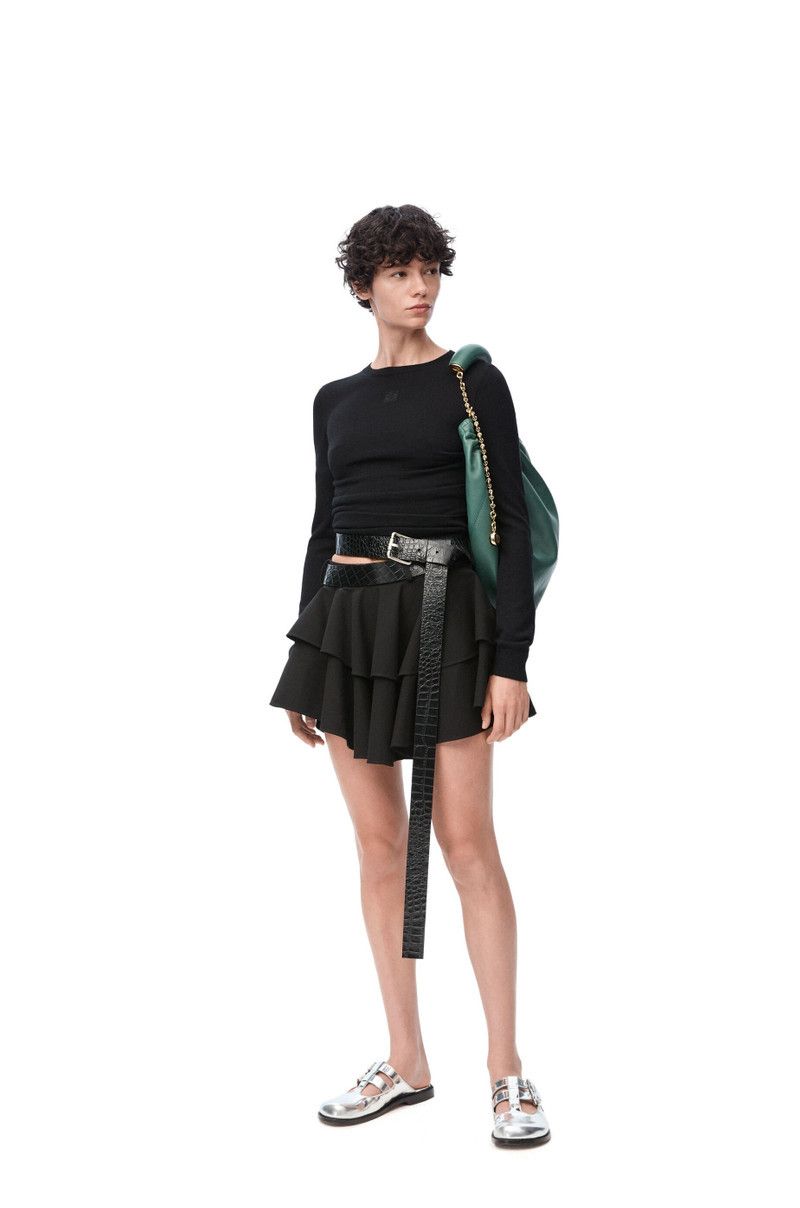 Loewe o1in1g0426 Draped Sweater in Black Size S / US 4 / IT 40 - 2 Thumbnail