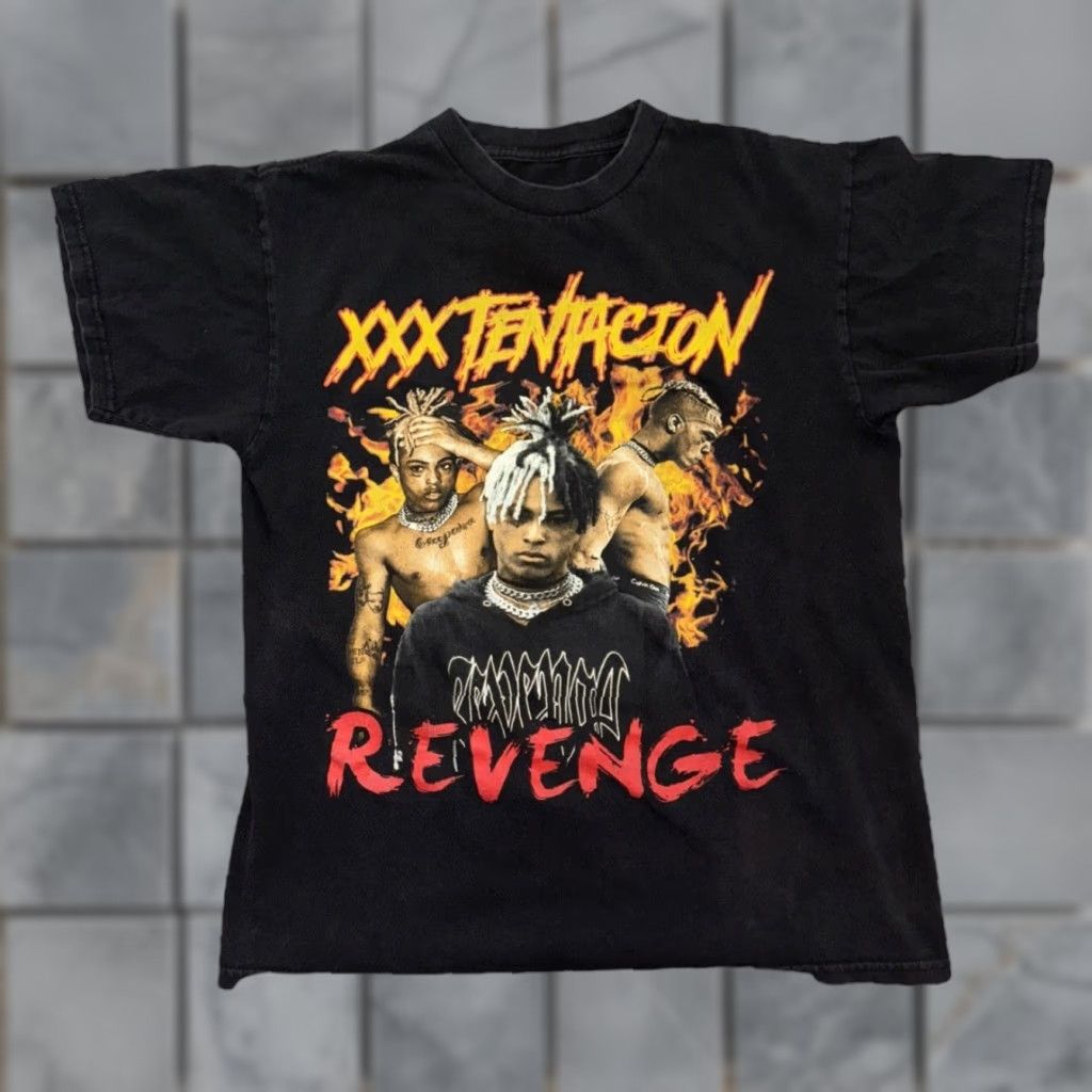 Revenge XXXTentacion “Revenge” Graphic T-Shirt – Hip Hop Tee Black Medium Men Shirt XX Tentacion Revenge Rap Tee 2010s Memorable Artwork Size US M / EU 48-50 / 2 - 1 Thumbnail