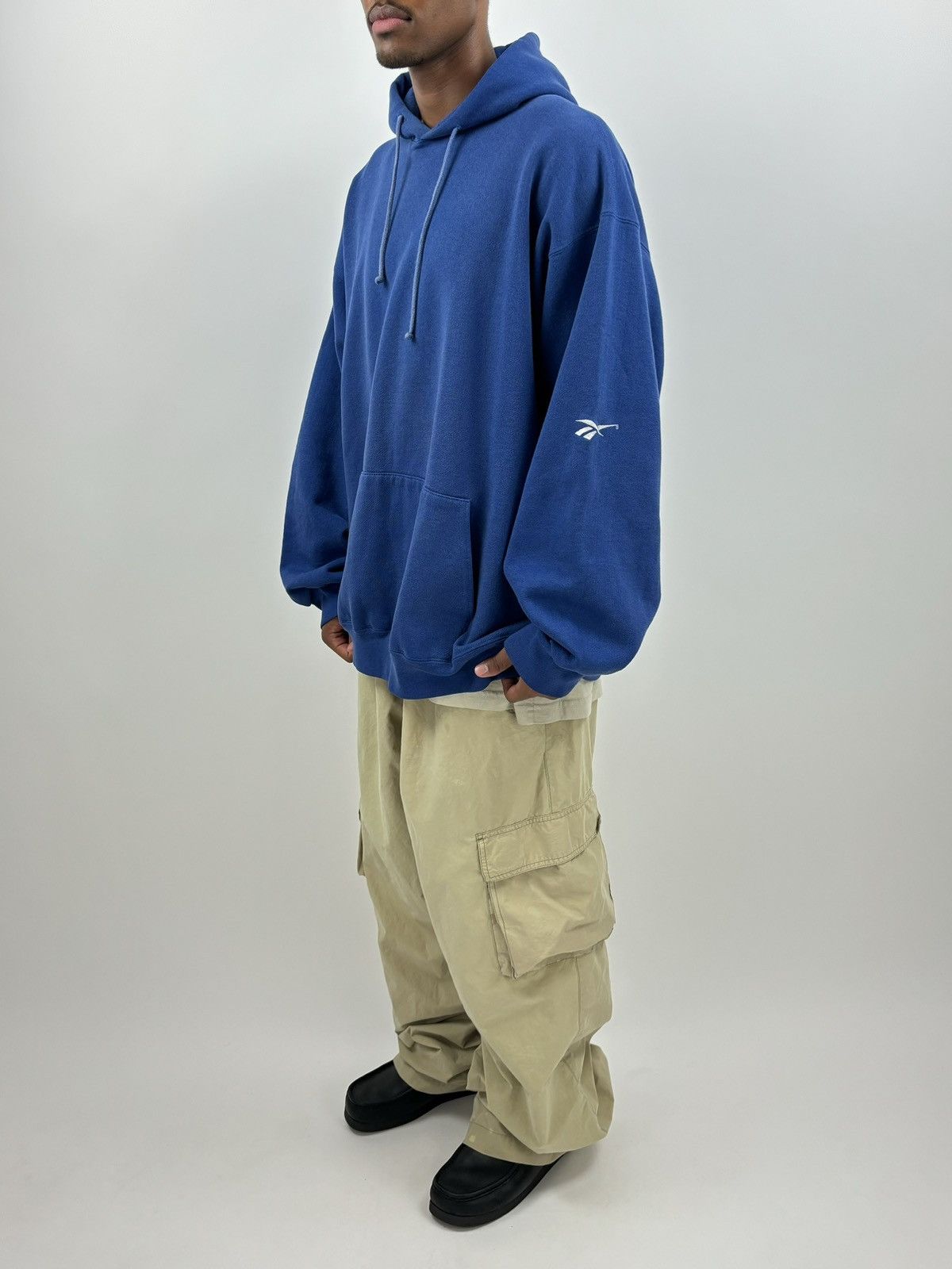Reebok vintage 90s REEBOK Heavyweight Logo Hoodie sweatshirt Size US XXL / EU 58 / 5 - 5 Thumbnail