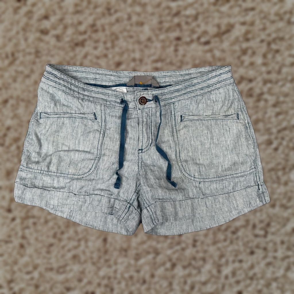 The North Face The North Face Shorts Womens 8 Blue White Stripe Drawstring Casual Summer 30x5 Colorful Outdoor Mens? Size 30" / US 8 / IT 44 - 1 Thumbnail
