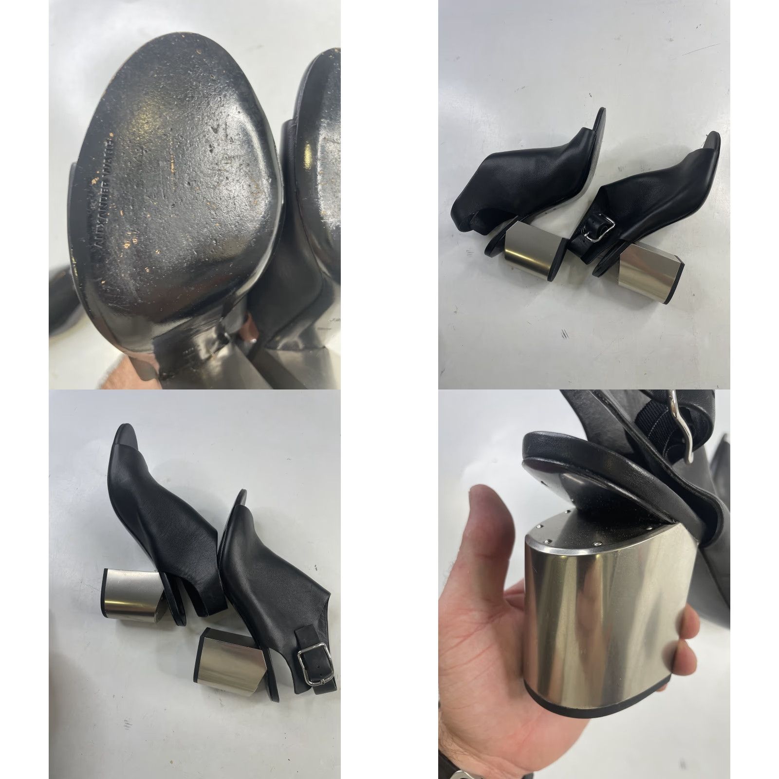 Alexander Wang Alexander Wang Nadia black Leather Open peep toe booties Boots 9.5US 39.5EU Women Leather Peep Toe Bootie Vintage 0 Size US 10 / IT 40 - 8 Thumbnail