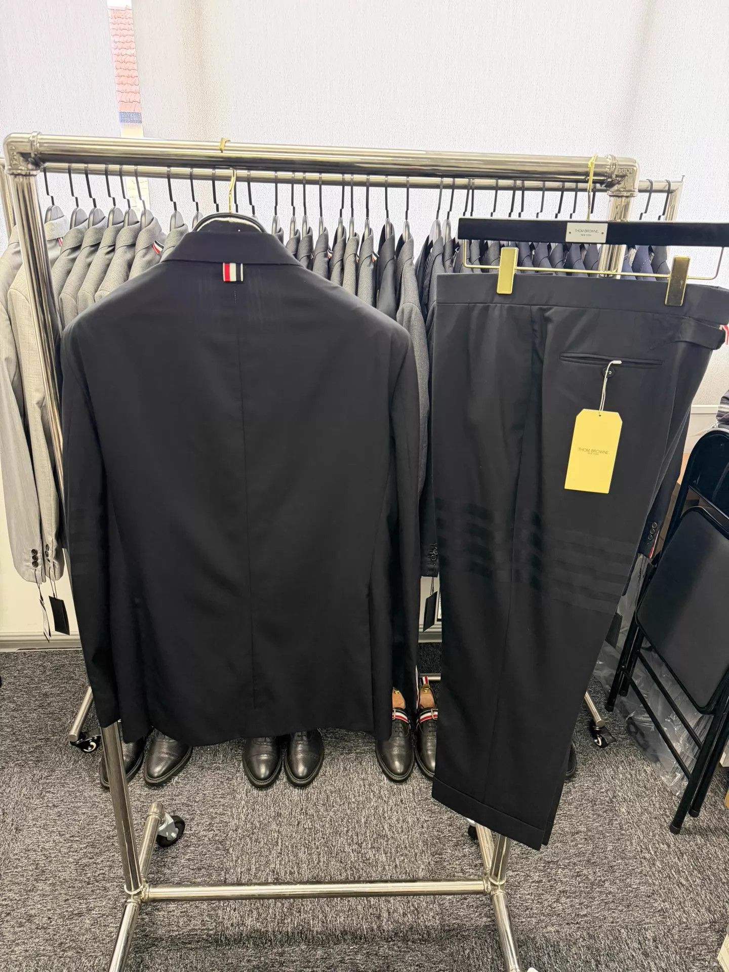 Thom Browne Thom Browne Men's MTM 4-Bar Black Wool Suit Size US XL / EU 56 / 4 - 2 Thumbnail