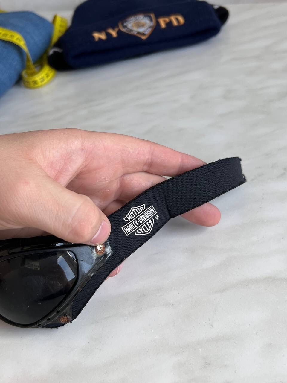 Harley Davidson × Vintage Vintage Harley Davidson Moto Bike Sunglasses Gropcore 90s Size ONE SIZE - 6 Thumbnail