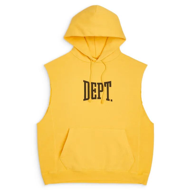 Gallery Dept. o1mle0825 Gym Cut Off Hoodie in Golden Yellow Size US L / EU 52-54 / 3 - 1 Preview
