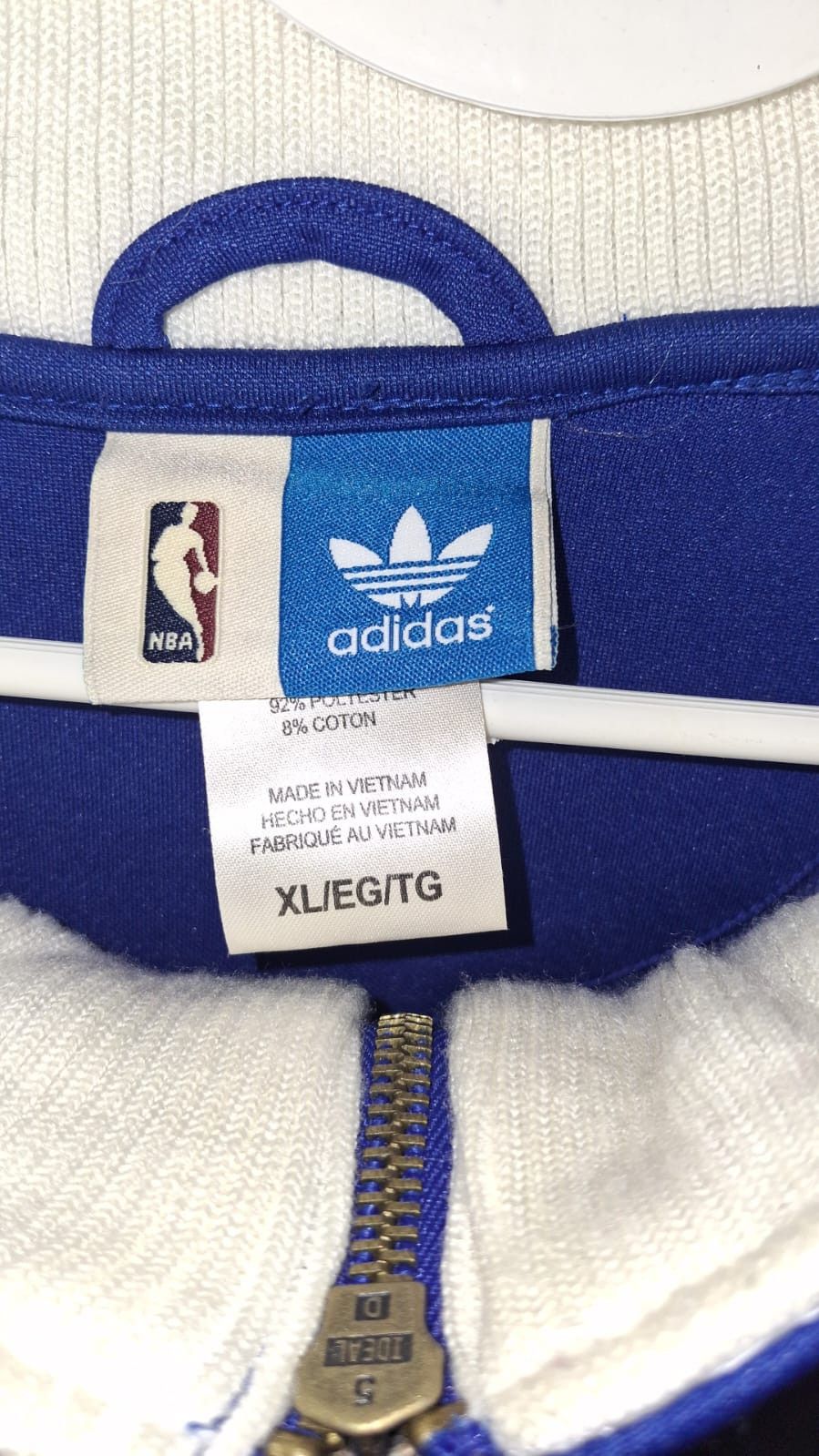 Adidas × NBA Detroit Pistons warmup jacket championship NBA 89 90 04 Size US XL / EU 56 / 4 - 7 Thumbnail