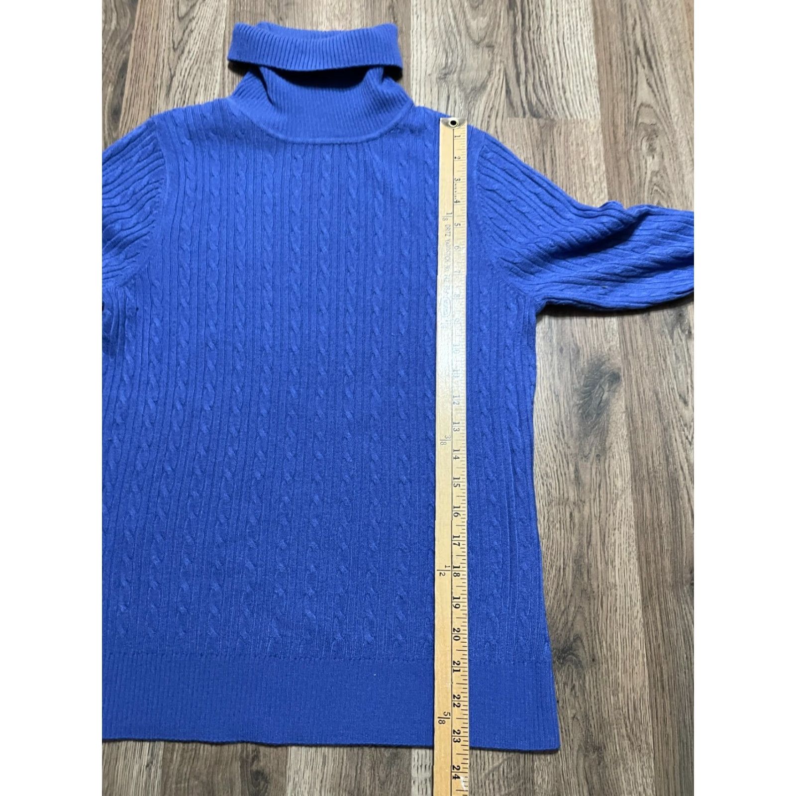 Croft & Barrow Croft&Barrow Sweater Women's Medium Blue Long Sleeve Pullover Turtleneck Size M / US 6-8 / IT 42-44 - 6 Thumbnail