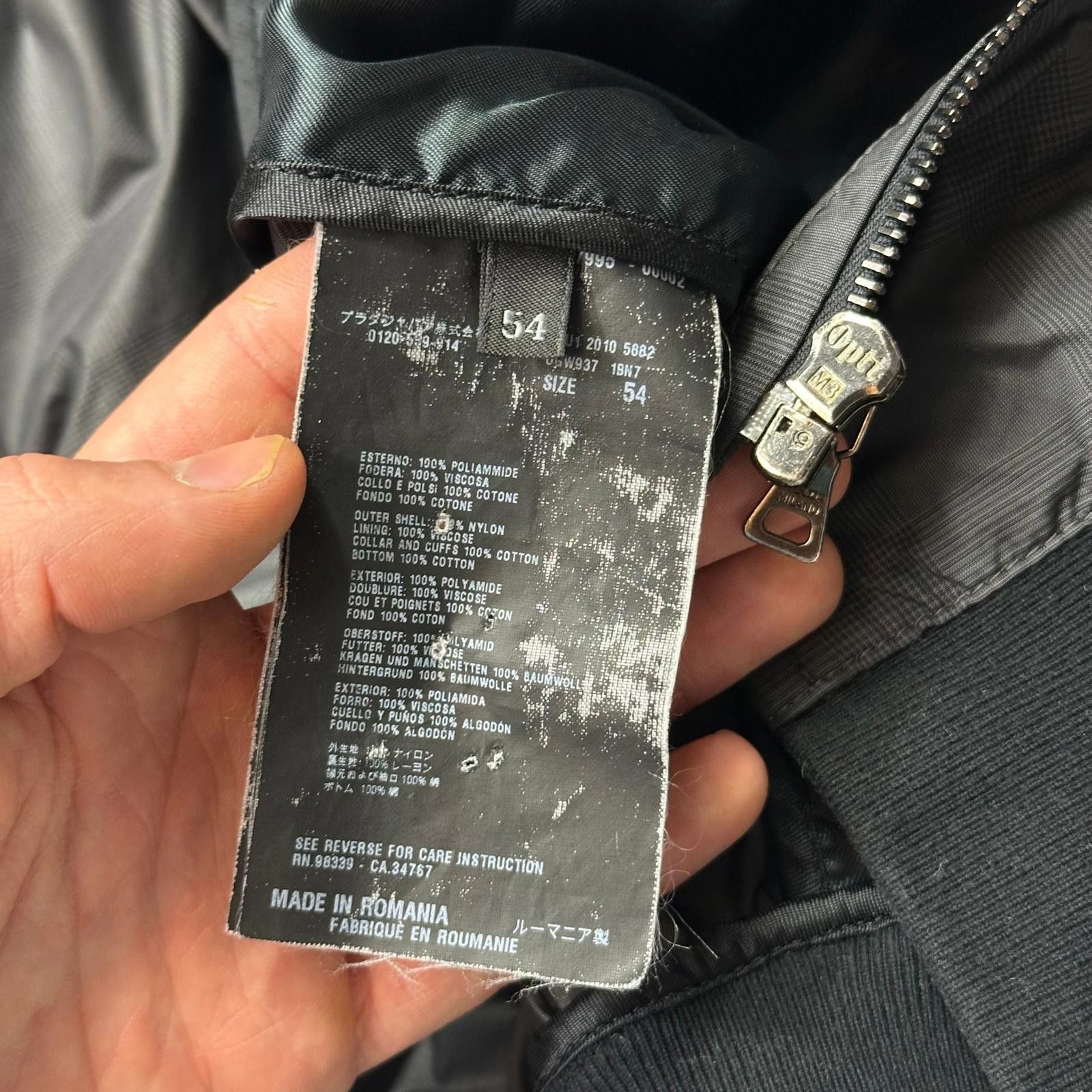 Prada Prada Milano 2010 Shadow Plaid Nylon Bomber Jacket - IT54 L Size US L / EU 52-54 / 3 - 7 Thumbnail