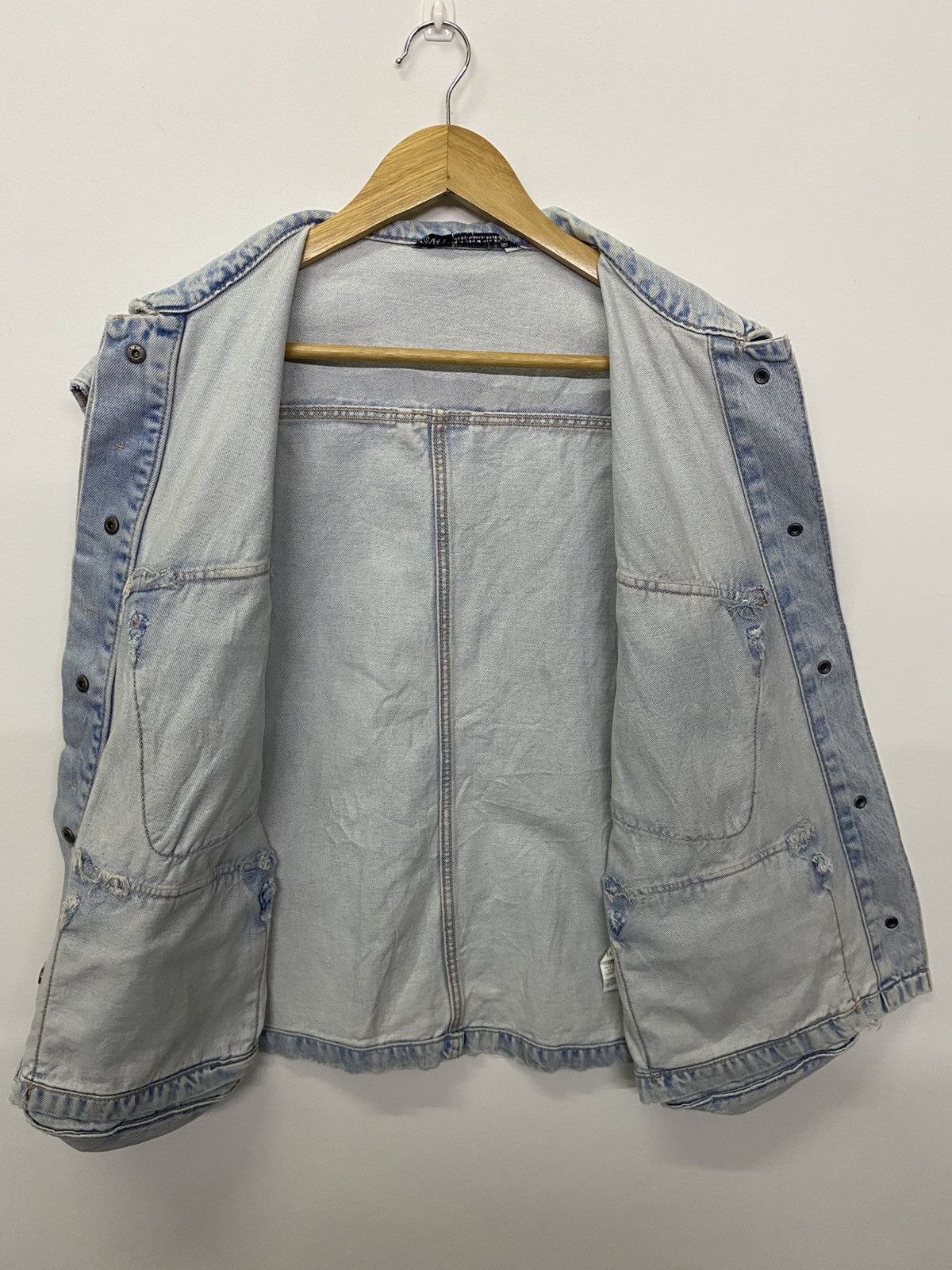 Zara Faded Blue Zara Denim Vest Jacket Fashion Street Size US M / EU 48-50 / 2 - 4 Thumbnail