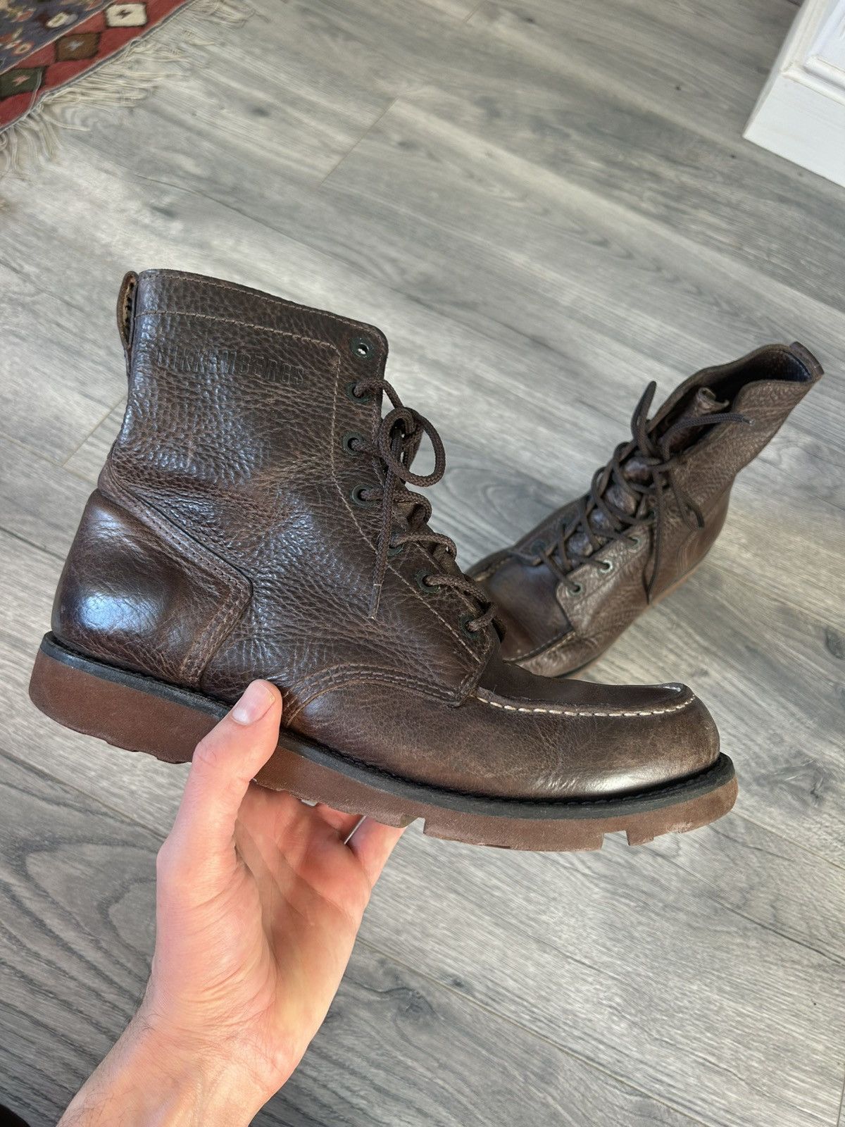 Dirk Bikkembergs Bikkembergs Brown Leather Moc Toe Boots EU 42 Size US 9 / EU 42 - 10 Thumbnail