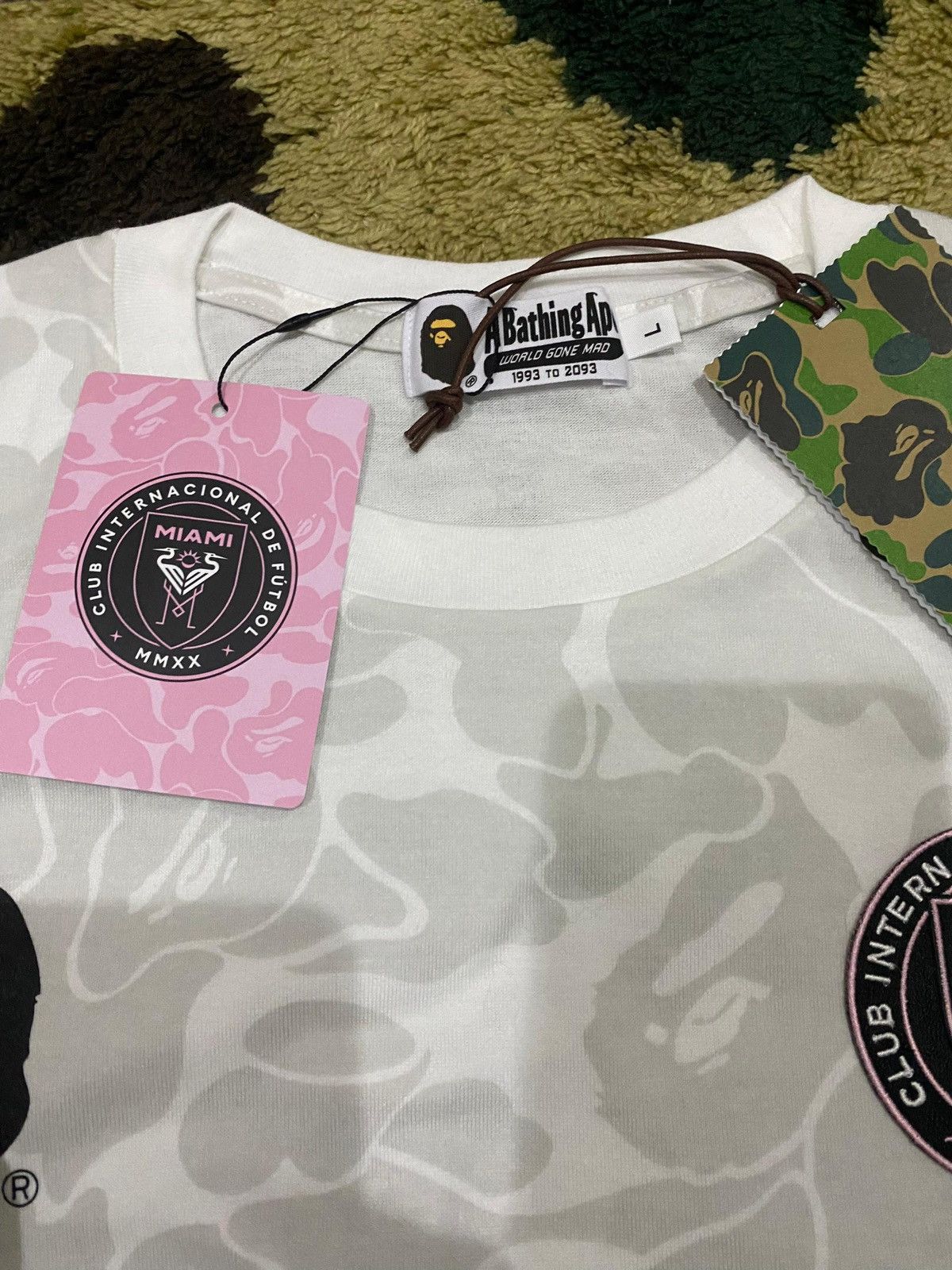 Bape BAPE x INTER MIAMI CF CAMO TEE Size US L / EU 52-54 / 3 - 3 Thumbnail