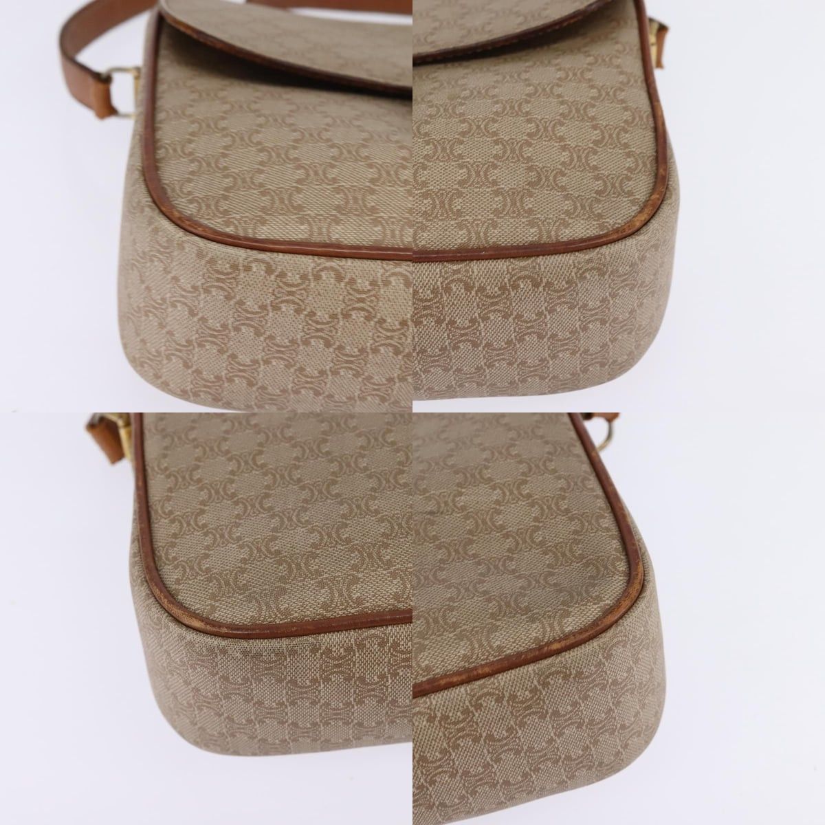 Celine CELINE Macadam Canvas Shoulder Bag Pvc Beige Gold Size ONE SIZE - 10 Thumbnail