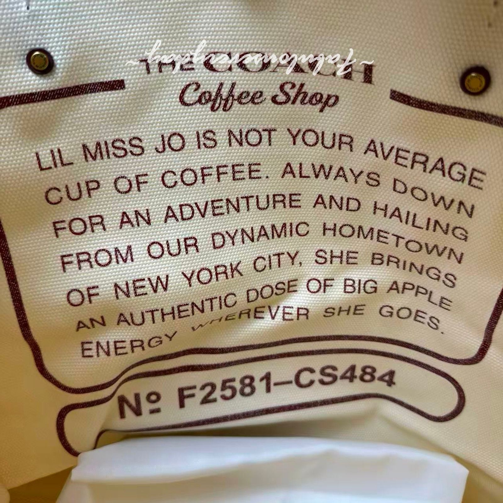 Coach Coach Coffee Shop Tote Canvas Coffee Cup Cream CS484 Size ONE SIZE - 8 Thumbnail