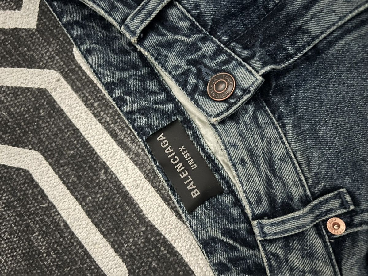Balenciaga BALENCIAGA AW22 1OF1 SAMPLE BIKER MOTO DENIM JEANS Size US 30 / EU 46 - 12 Thumbnail