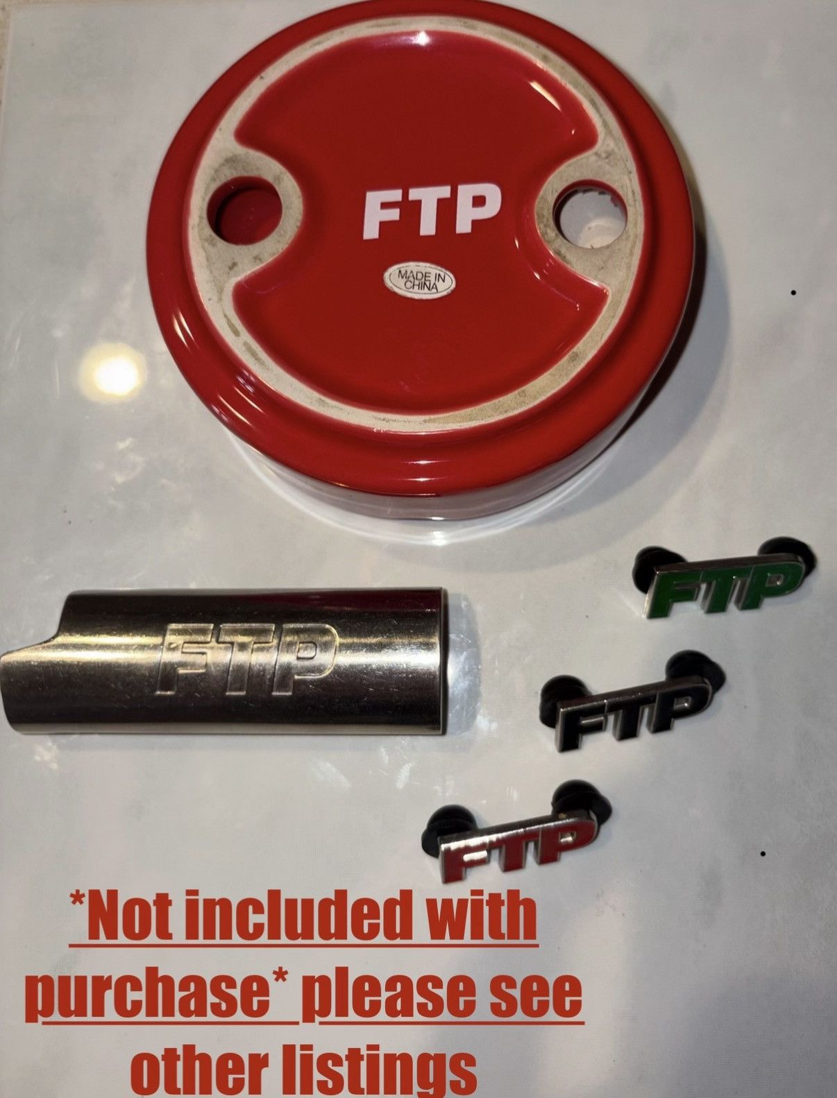 Fuck The Population RARE FTP Silver Embossed Metal Lighter Case Size ONE SIZE - 5 Thumbnail