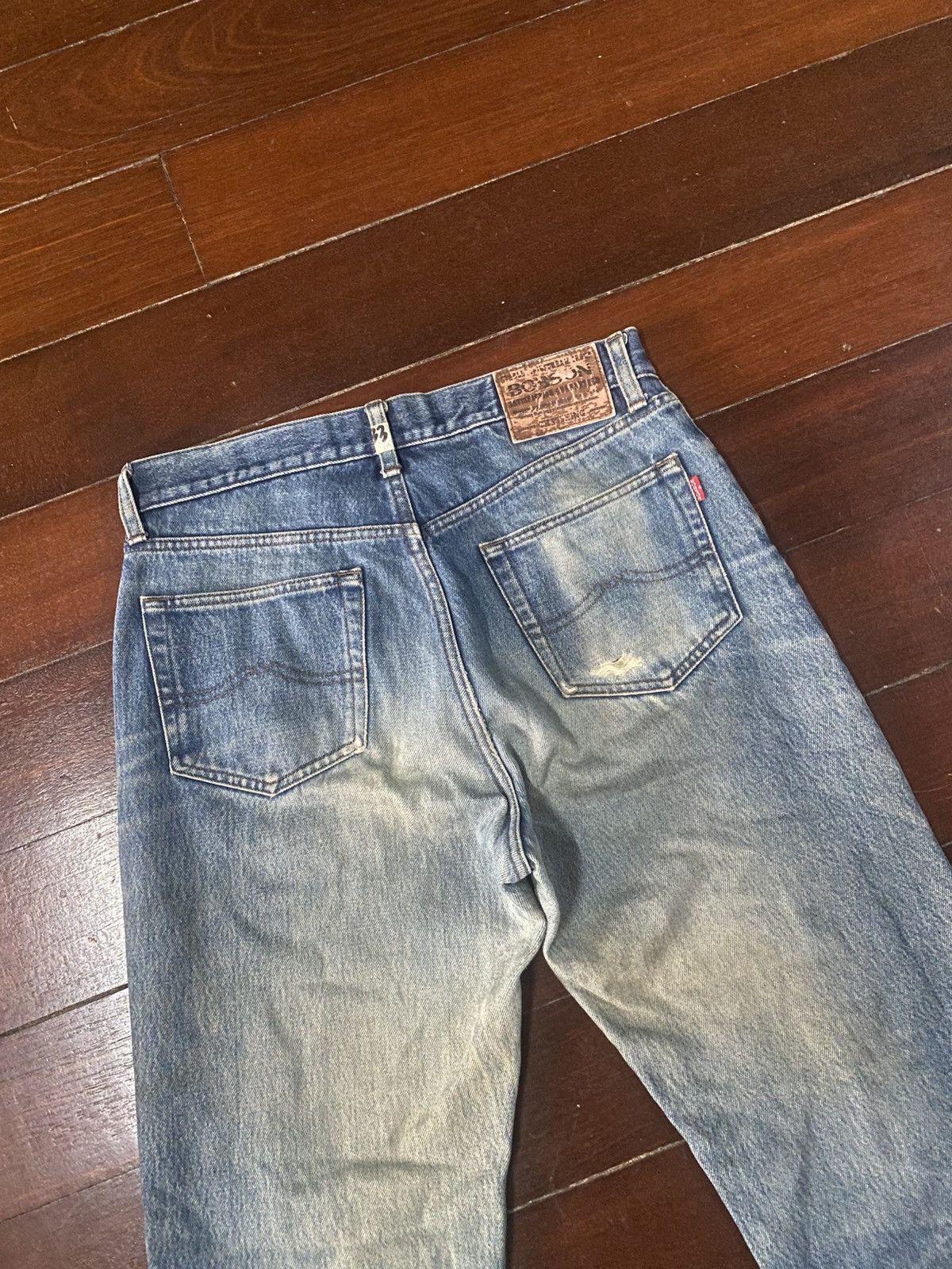 Japanese Brand 🔥Mega Rare🔥Japanese Bobson Distressed Denim Jeans mud wash Size US 33 - 15 Thumbnail