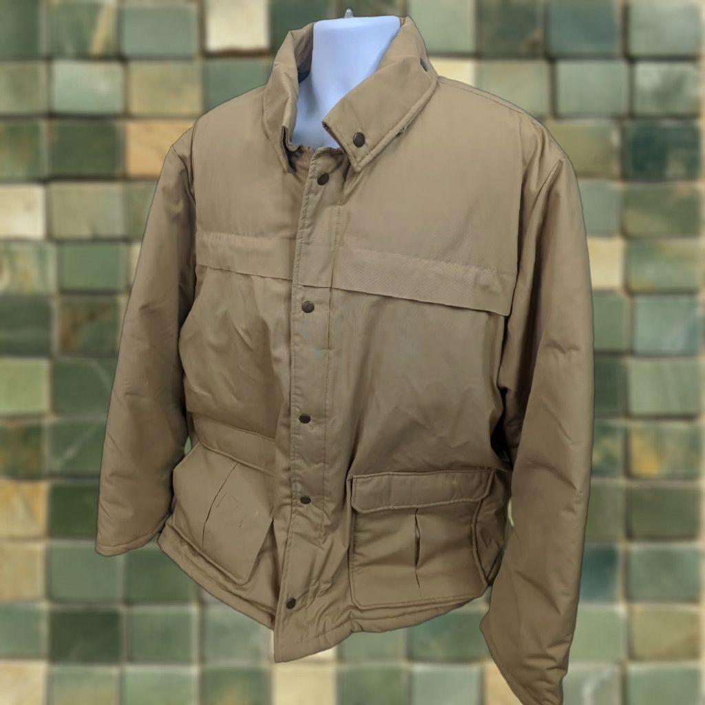 Vintage VINTAGE 80s Tan Puffer Winter Jacket Parka Coat Mens X-Large XL Beige Shirt? Size US XL / EU 56 / 4 - 1 Thumbnail
