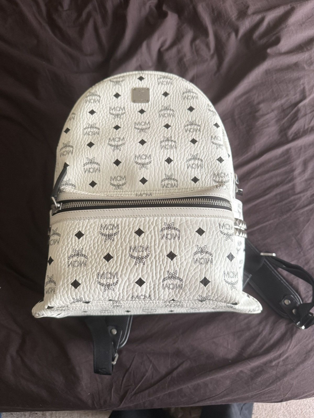 MCM MCM Visetos Medium Studded Backpack Size ONE SIZE - 1 Thumbnail