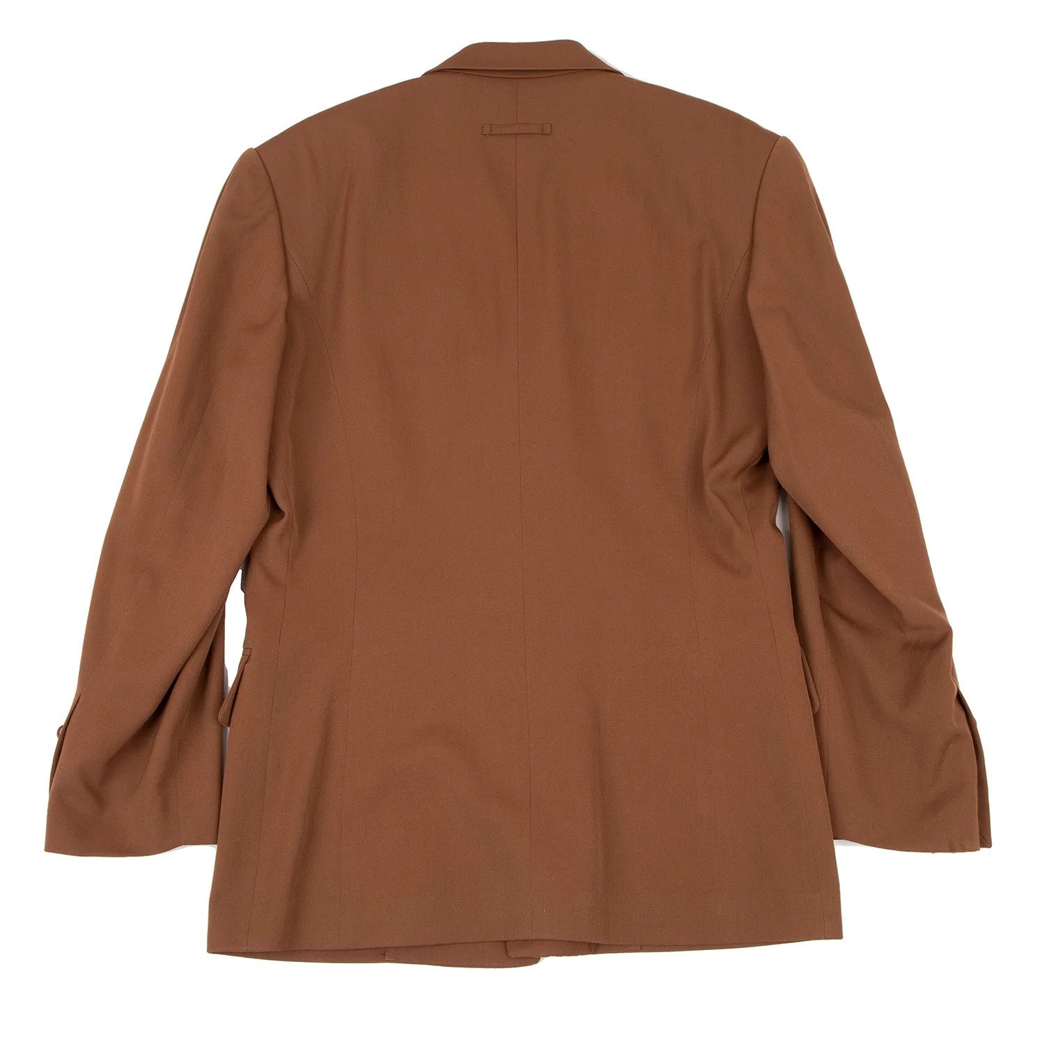 Jean Paul Gaultier Wool Gabardine Jacket with Button Design in Brown Size US M / EU 48-50 / 2 - 14 Thumbnail