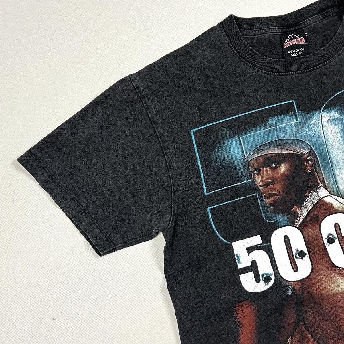 50 Cent × Rap Tees × Vintage Vintage 50 Cent Reverse logo Rap Hip Hop T Shirt Size S/M Size US M / EU 48-50 / 2 - 11 Thumbnail