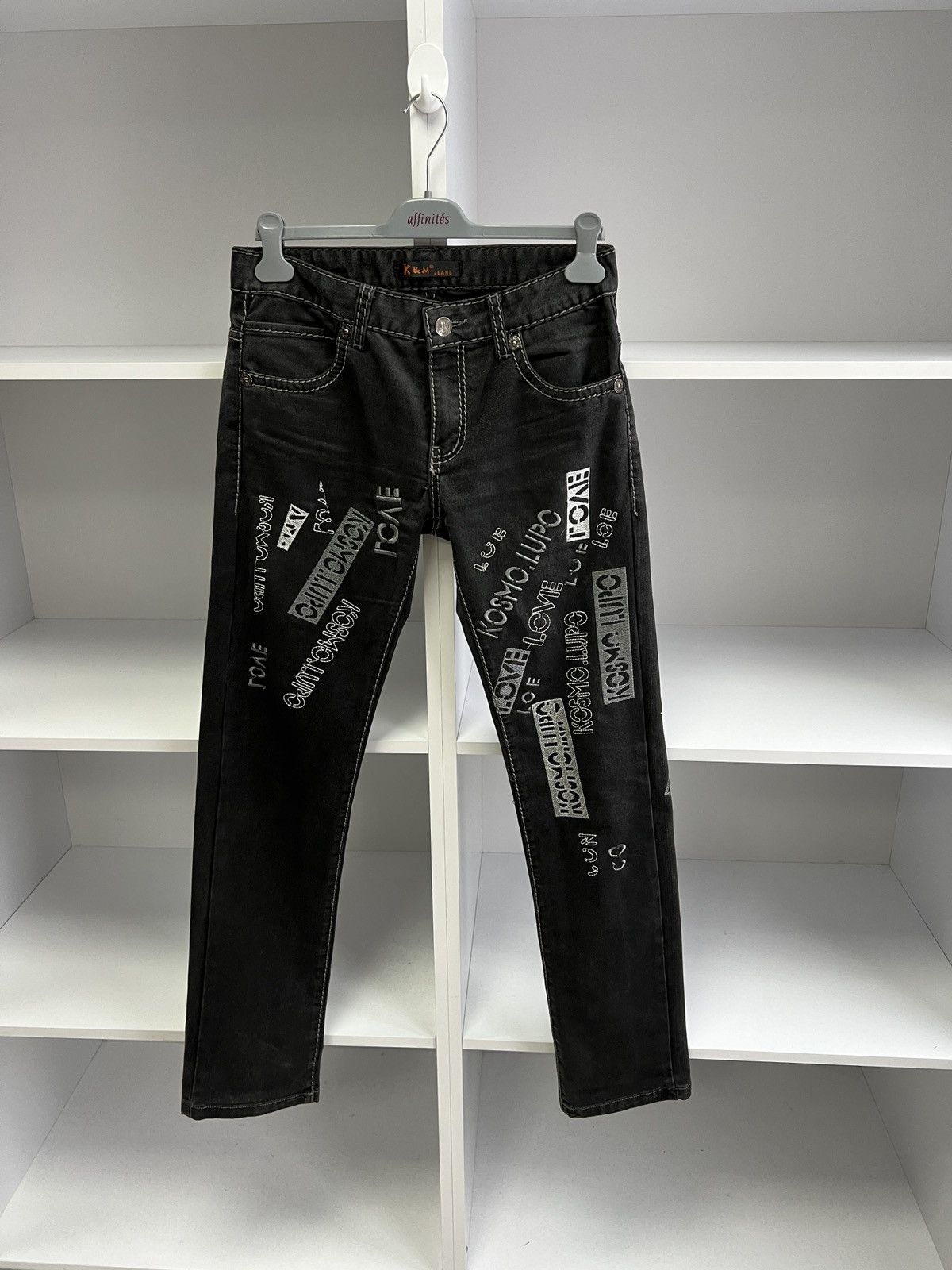 Japanese Brand × Vintage Vintage Kosmolupo Y2K Japanese Style Archival Black Pants Size US 30 / EU 46 - 6 Thumbnail