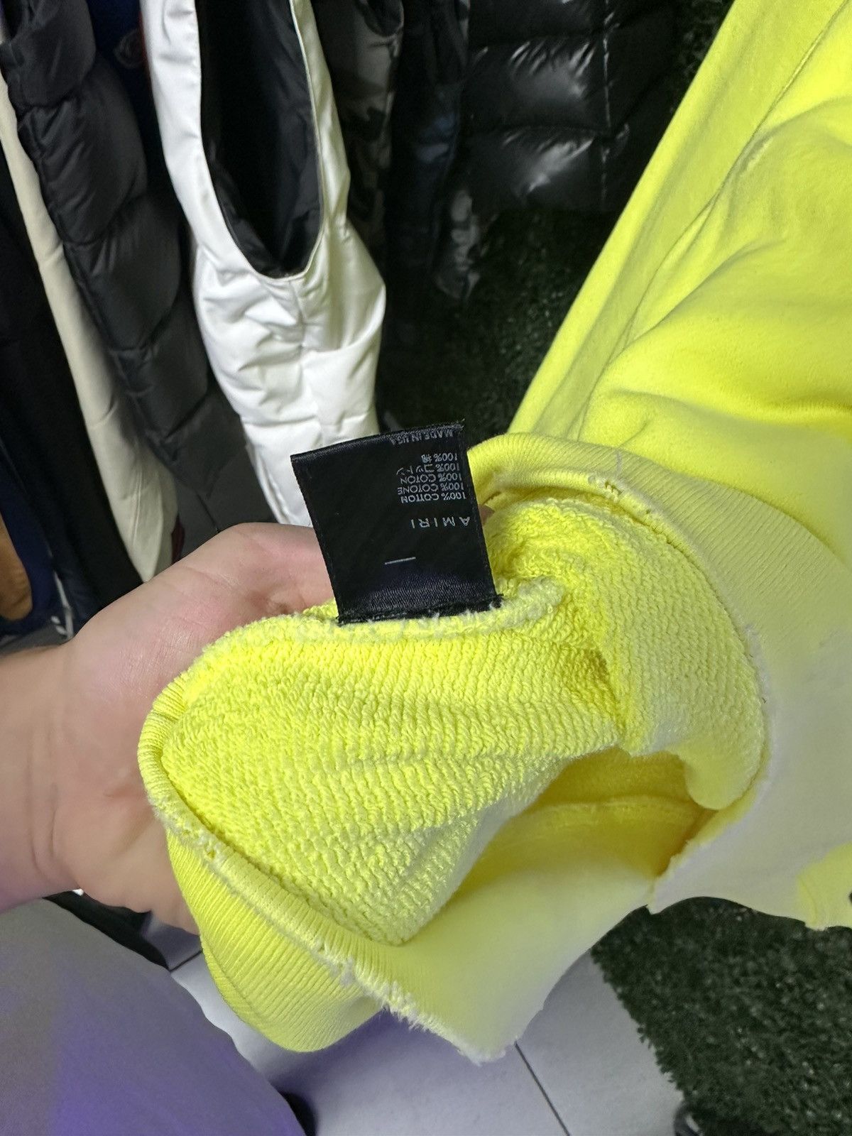 Amiri Amiri Yellow Logo Hoodie Predistressed Size US M / EU 48-50 / 2 - 4 Thumbnail
