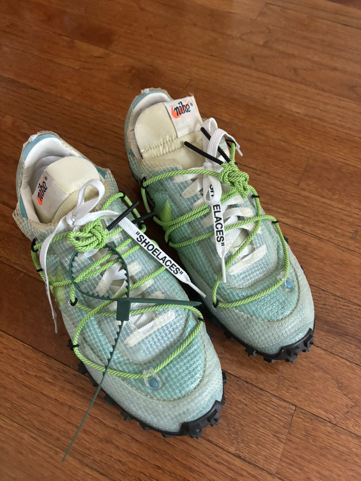 Nike × Off-White Off-White x Nike Wmns Waffle Racer 'Vivid Sky' 2019 size 10 Size US 10 / IT 40 - 8 Thumbnail