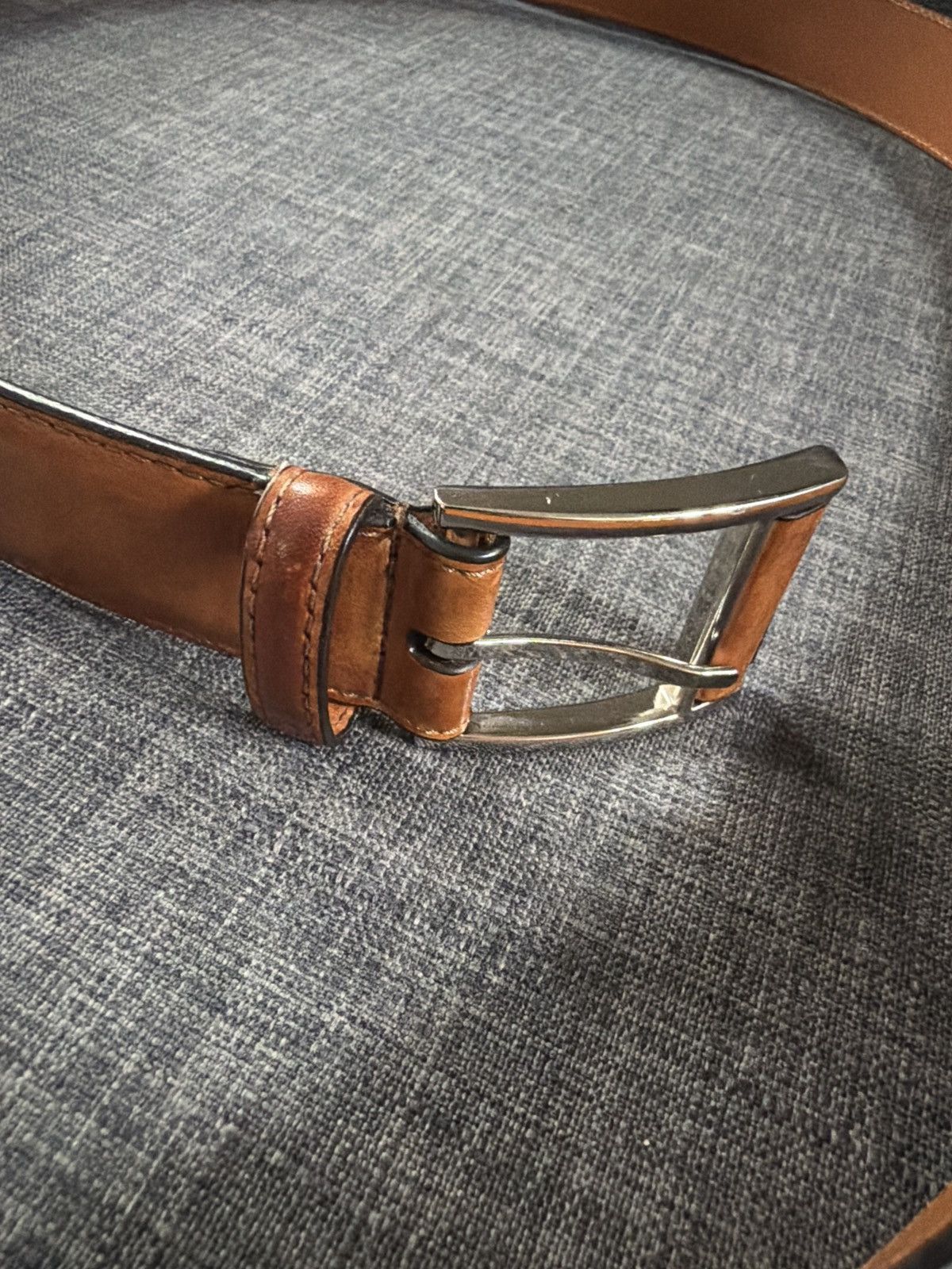 Magnanni Magnanni Catalux Leather Belt - 1510 - Cuero Brown - Size 38 Size 38 - 3 Thumbnail