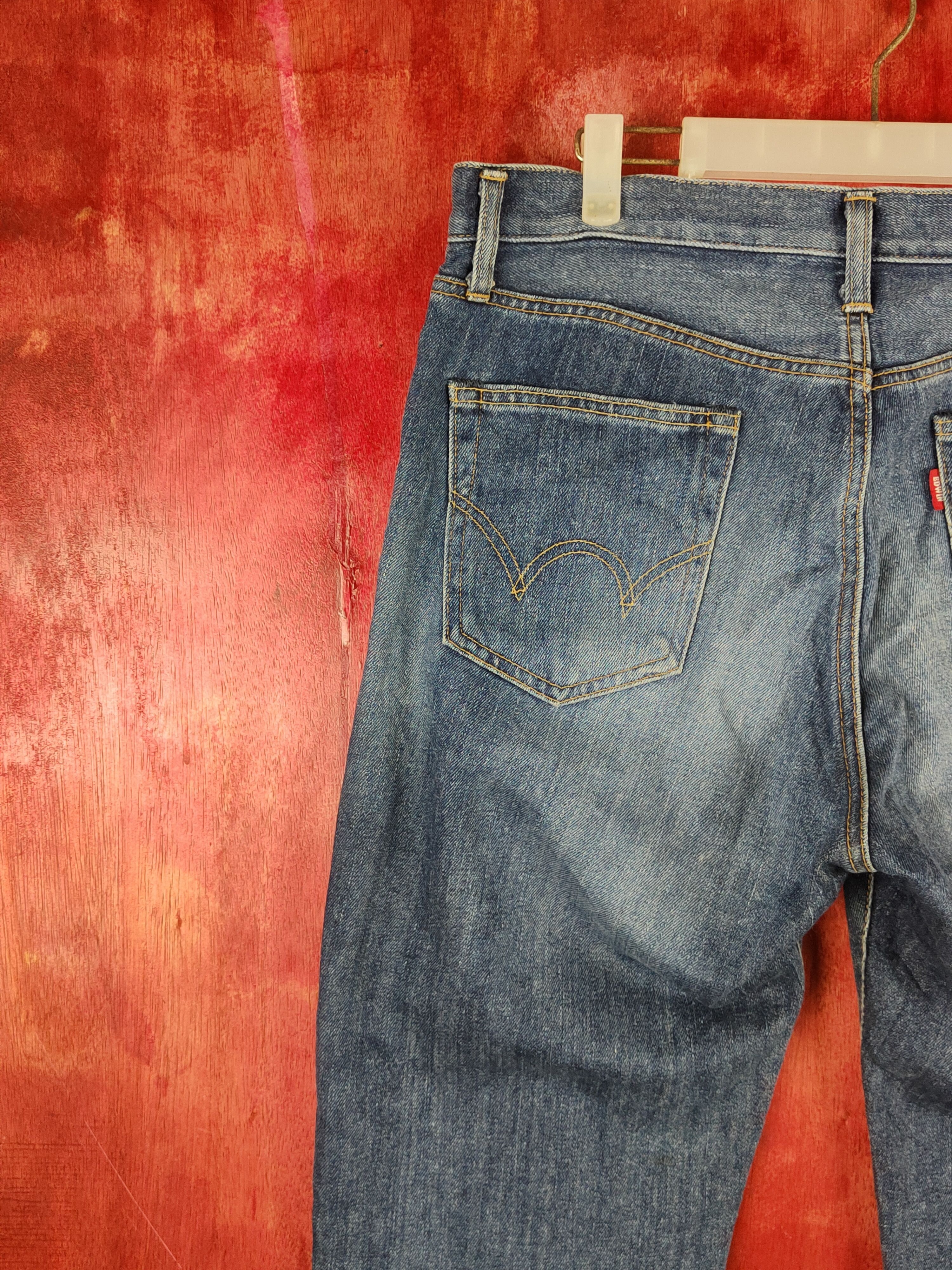Edwin Edwin Dark Blue Distressed Ripped Soft Jeans #S2206 Size US 33 - 9 Thumbnail