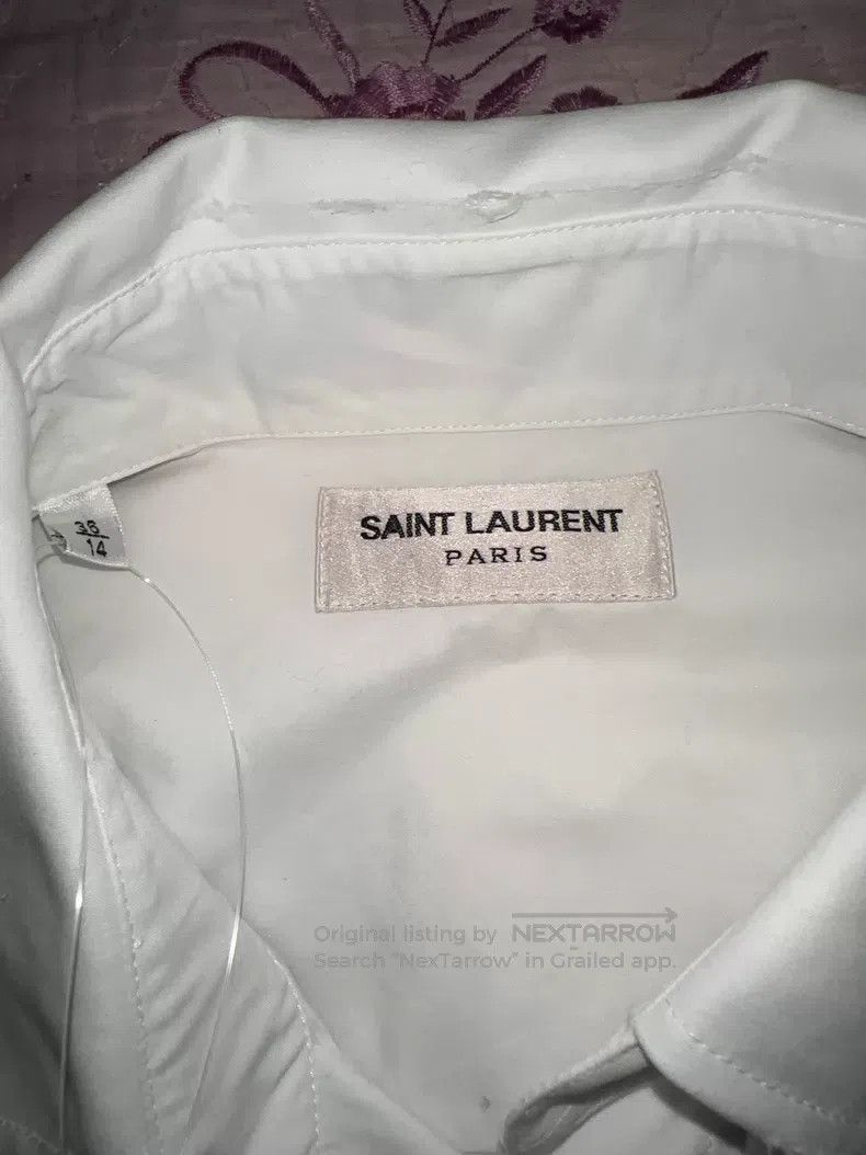 Saint Laurent Paris Saint Laurent Paris Size 36 Classic Frayed Solid Color Shi Size US M / EU 48-50 / 2 - 4 Thumbnail
