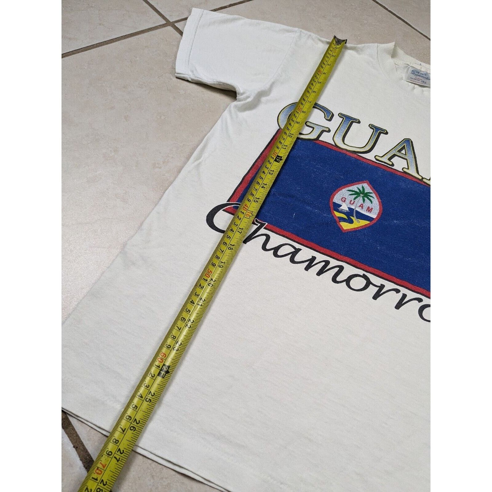 Other Vtg 90s Guam Chamorro Shirt White International Flag Island Size US M / EU 48-50 / 2 - 9 Thumbnail
